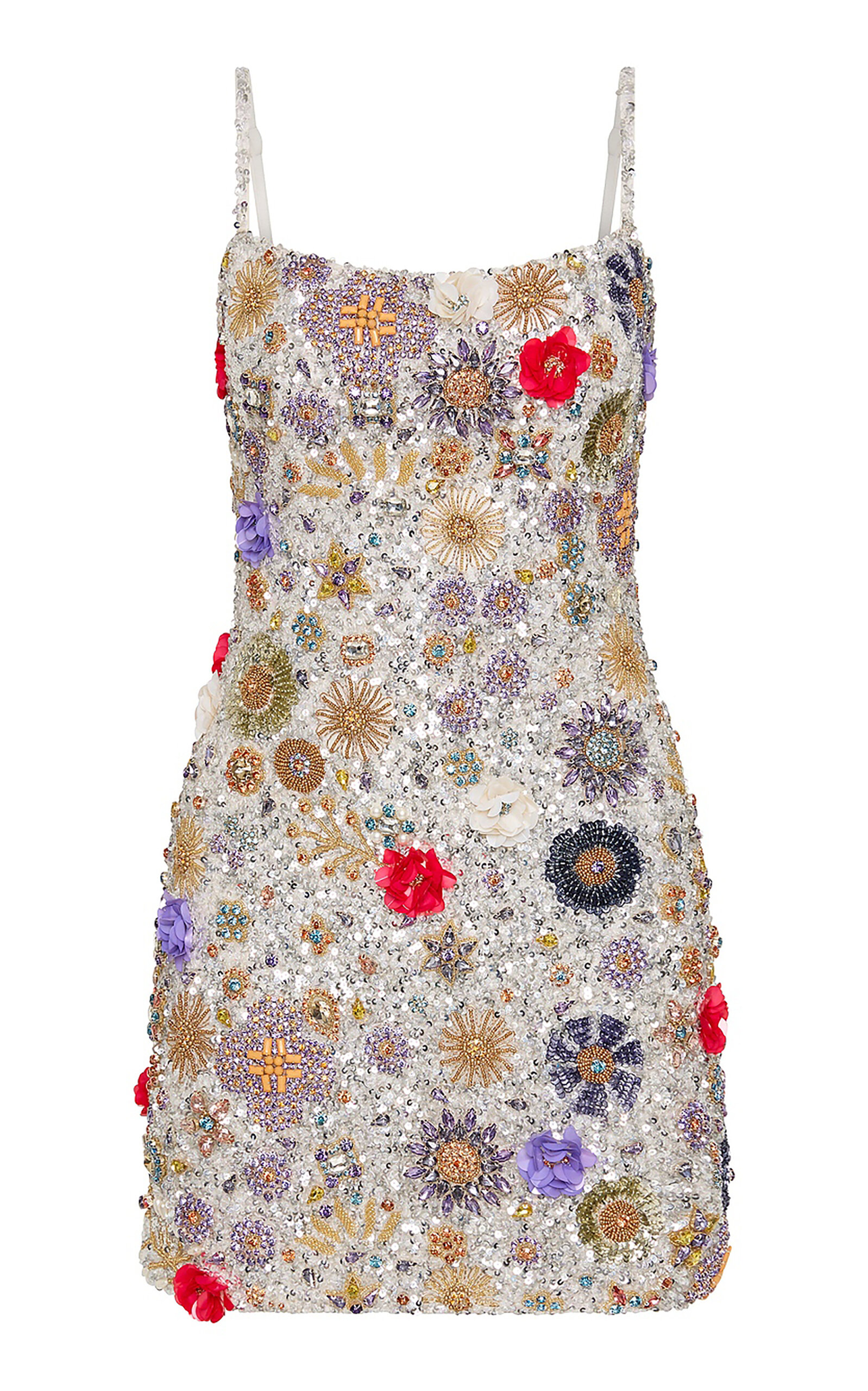 Francesca Floral Embroidered Tulle Mini Dress