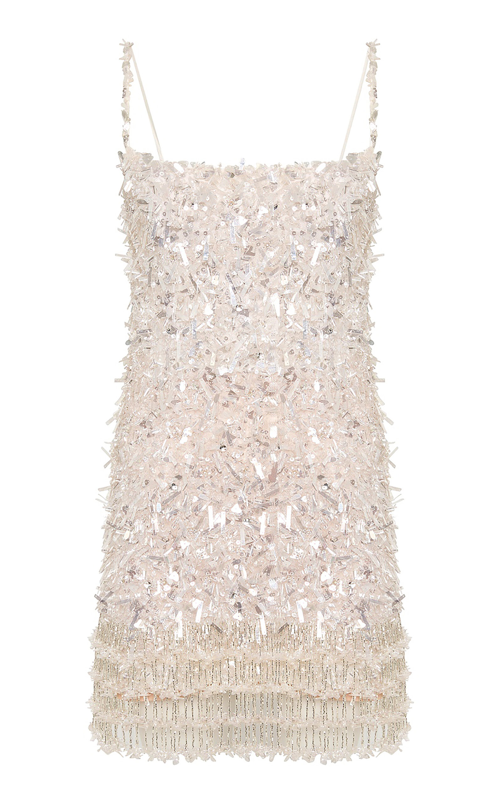 Posie Crystal Fringed Tulle Mini Dress