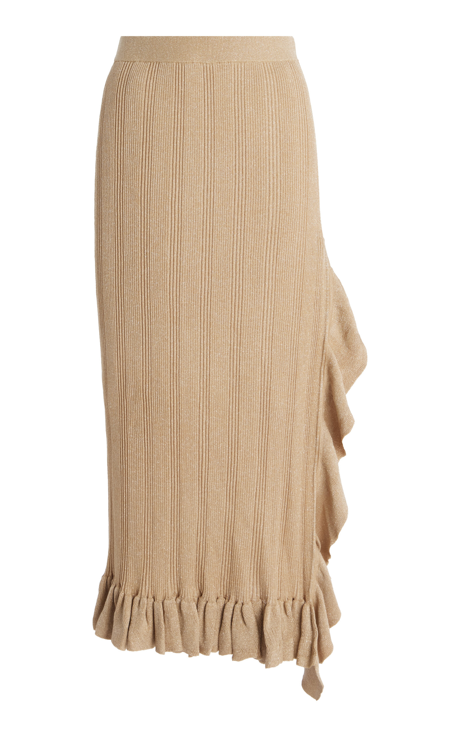 Dani Ruffled Knit Midi Skirt