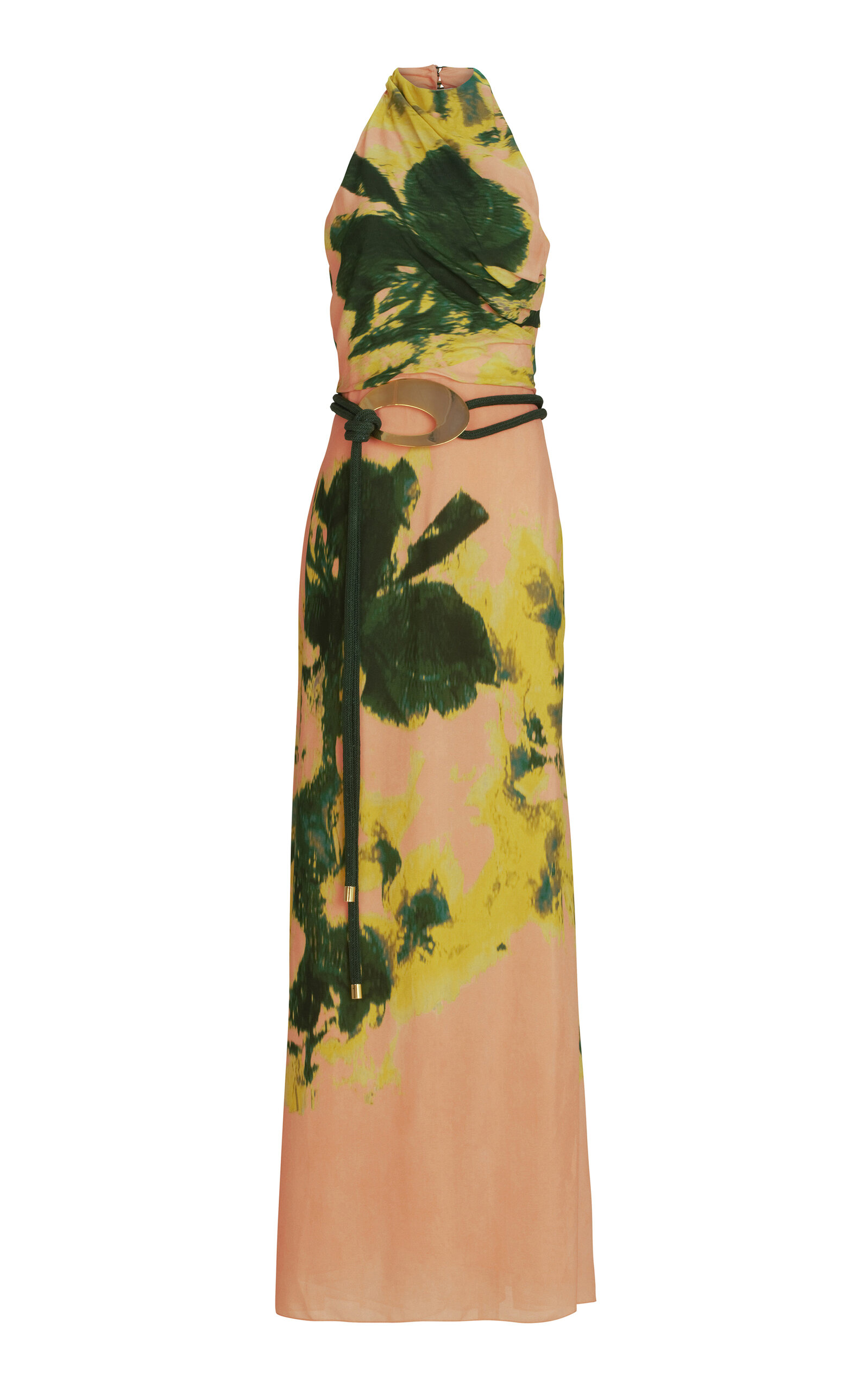 Ellis Crepe Halter Maxi Dress