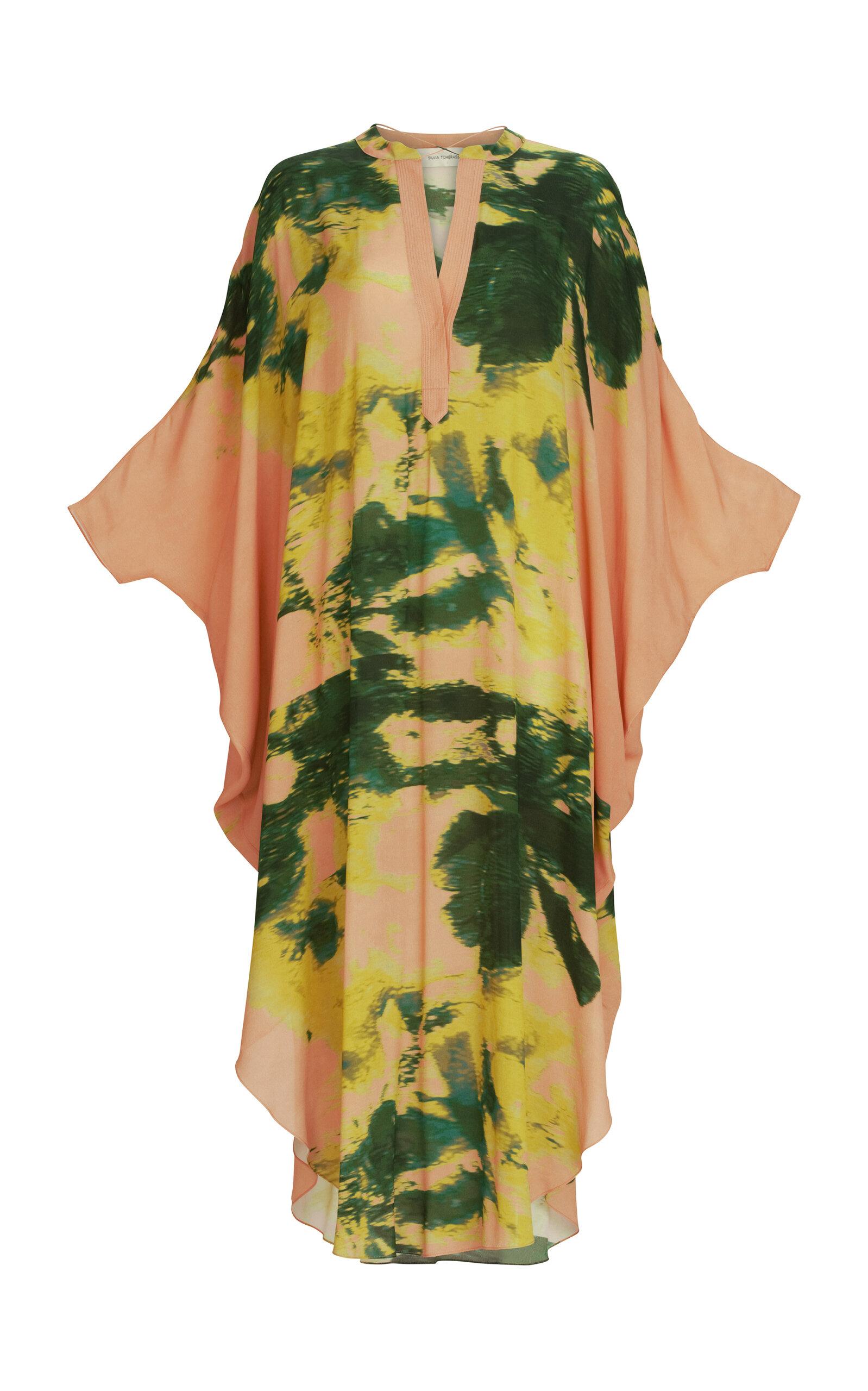 Elea Silk Caftan Midi Dress