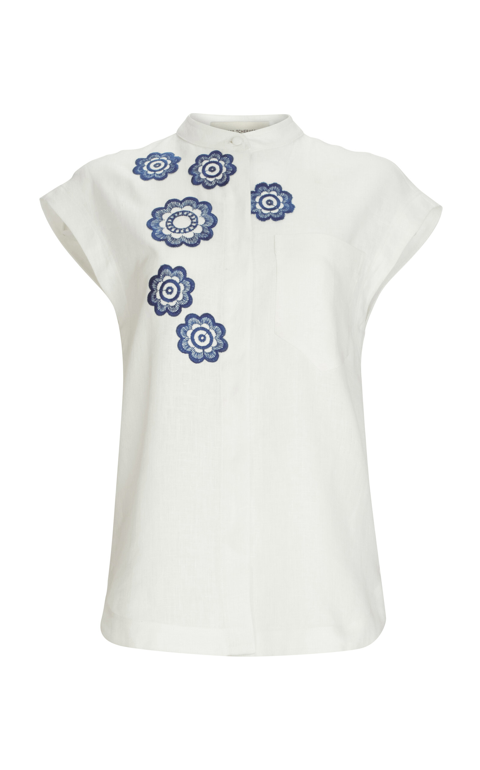 Adele Linen-Cotton Top