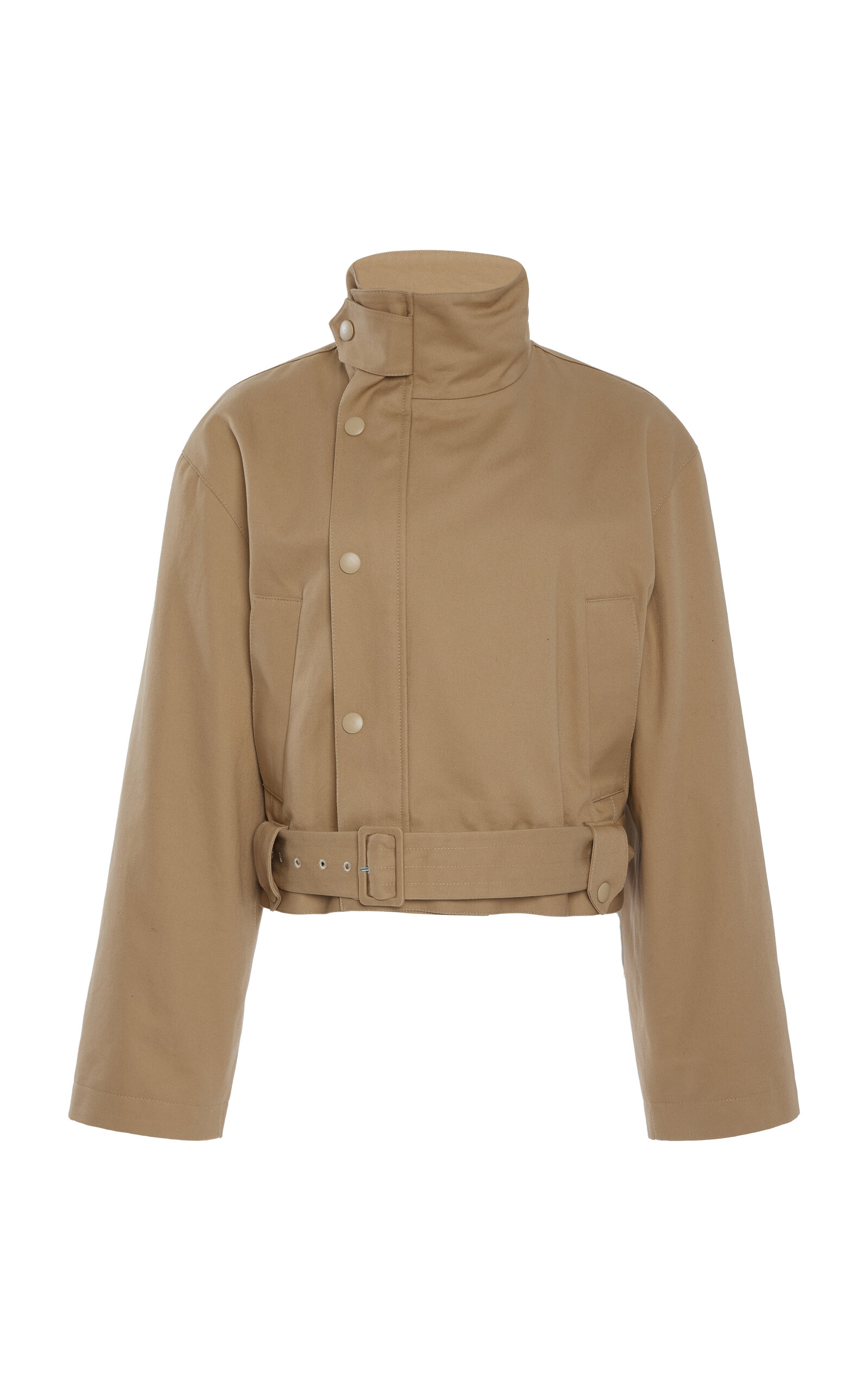 The Lily Cropped Cotton Gabardine Trench Coat