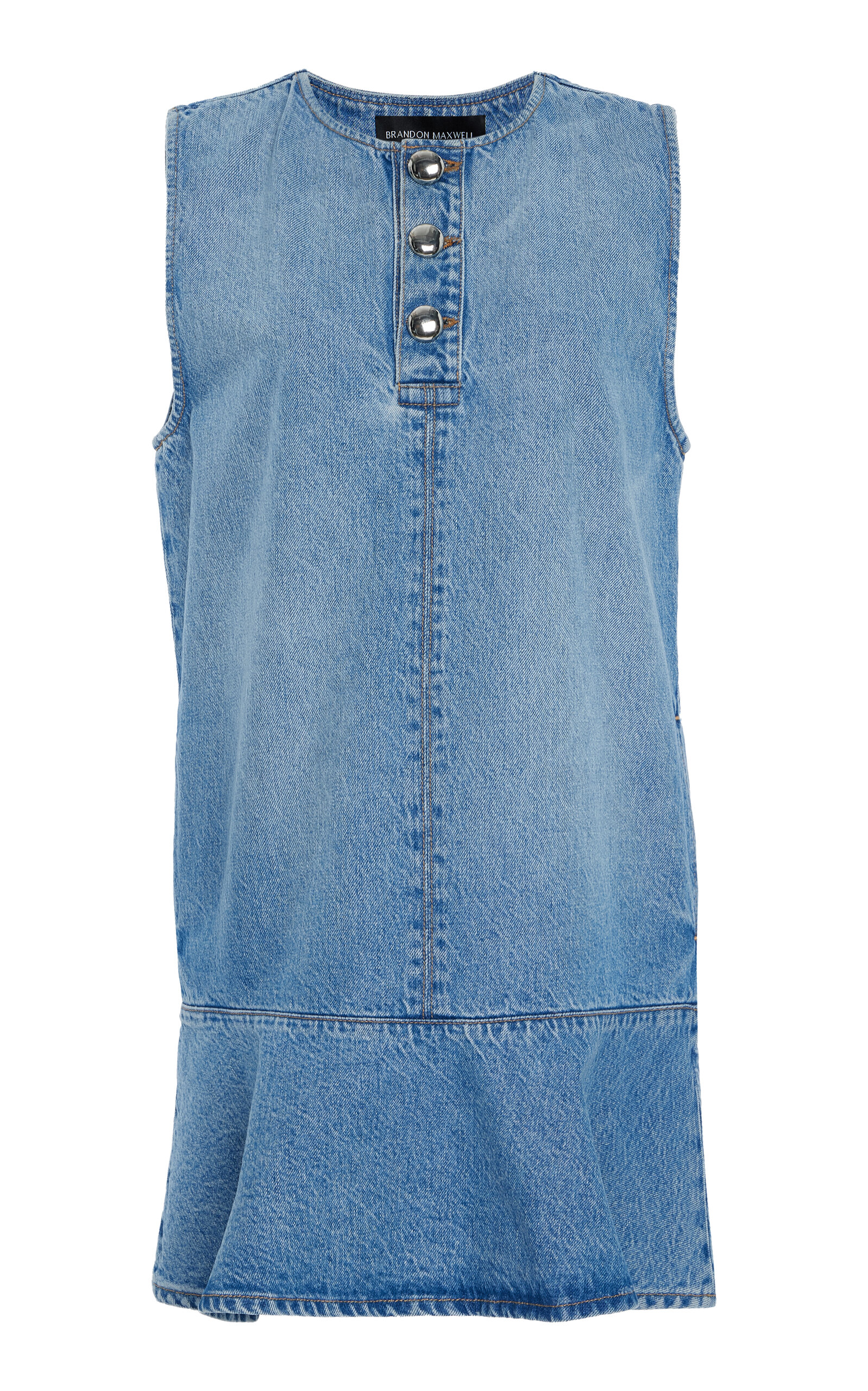 The Rosie Flared Denim Mini Dress