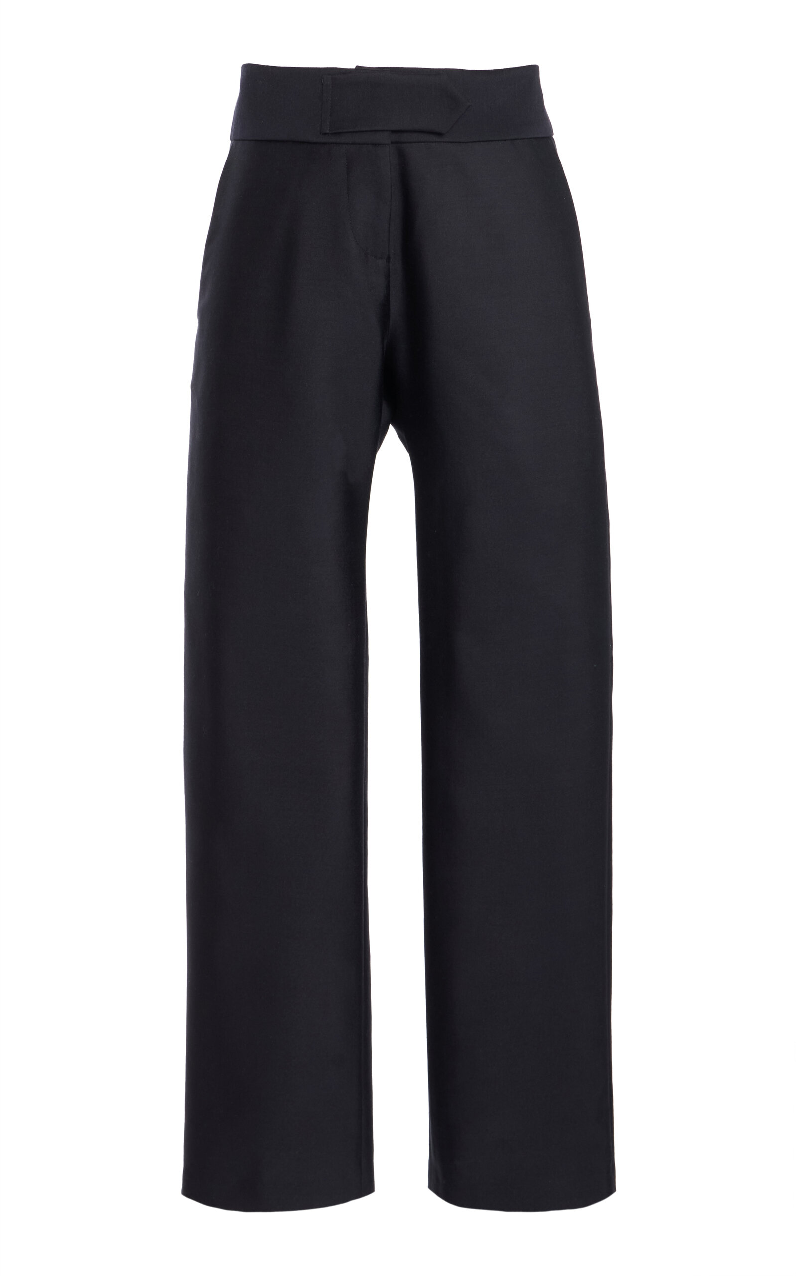 The Phoenix Low-Rise Wool-Silk Mikado Barrel-Leg Pants