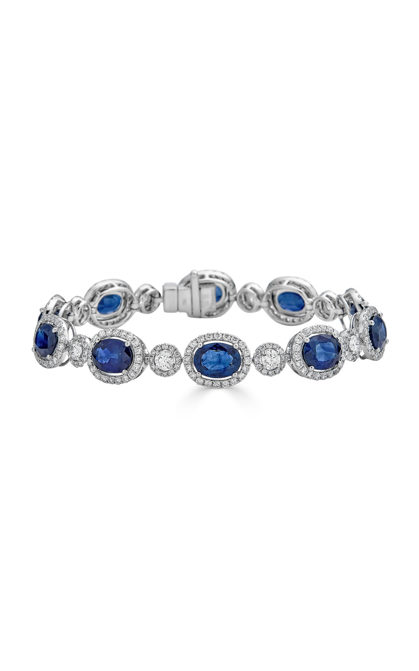 18K White Gold Small Sapphire Bracelet