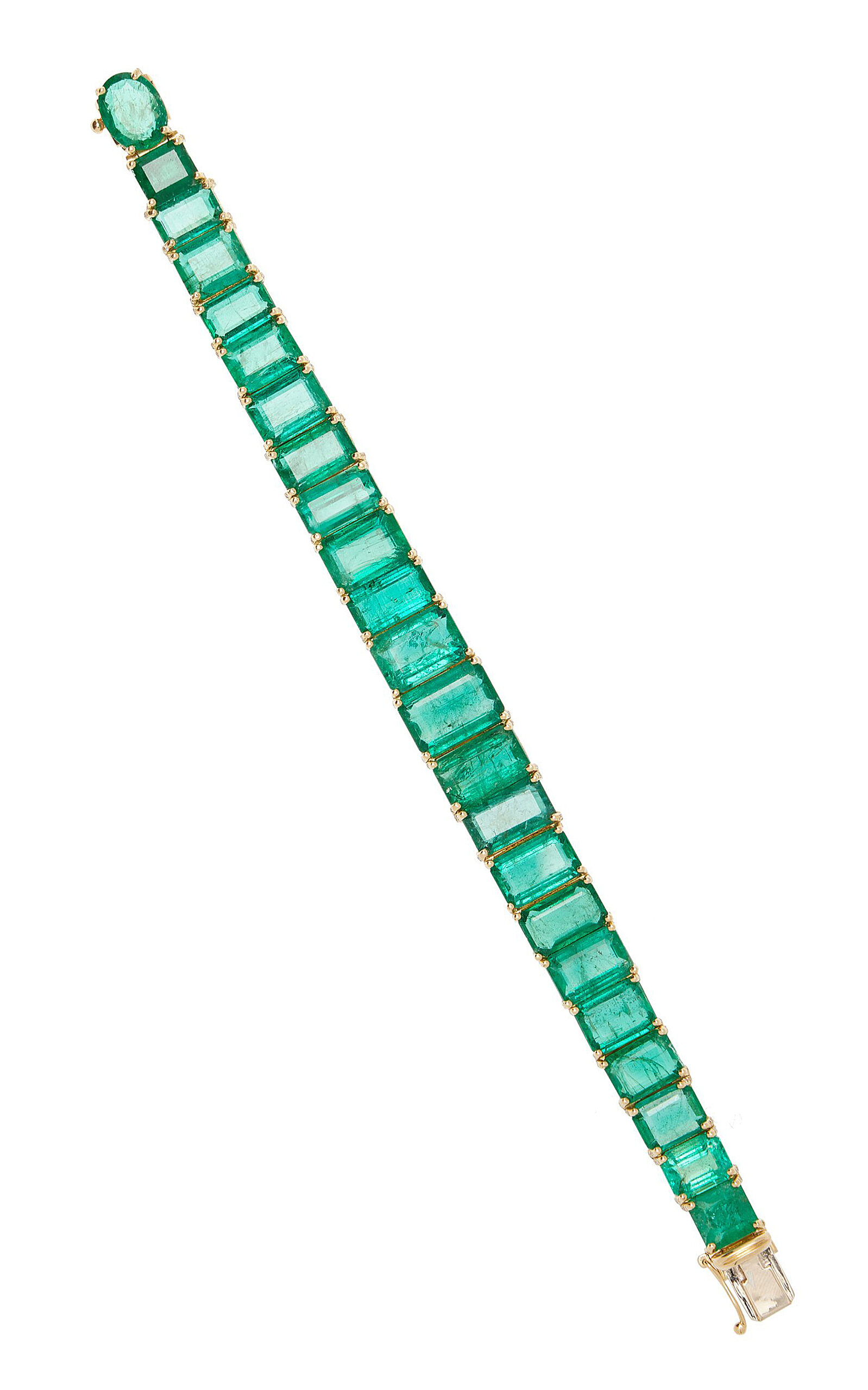 18K Yellow Gold Emerald Bracelet