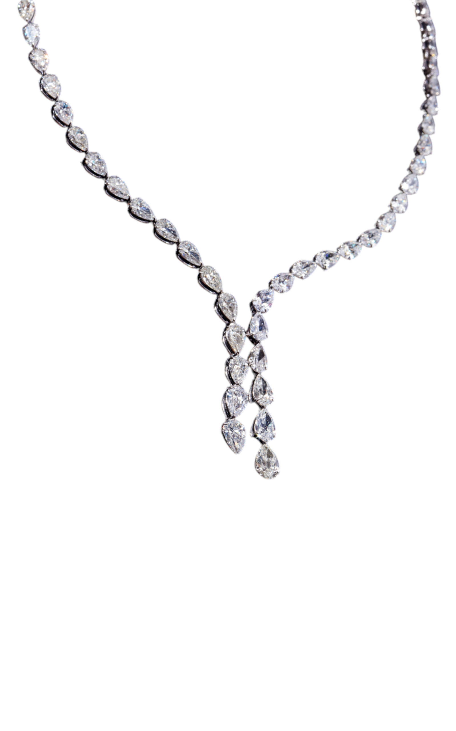 18K White Gold Diamond Necklace