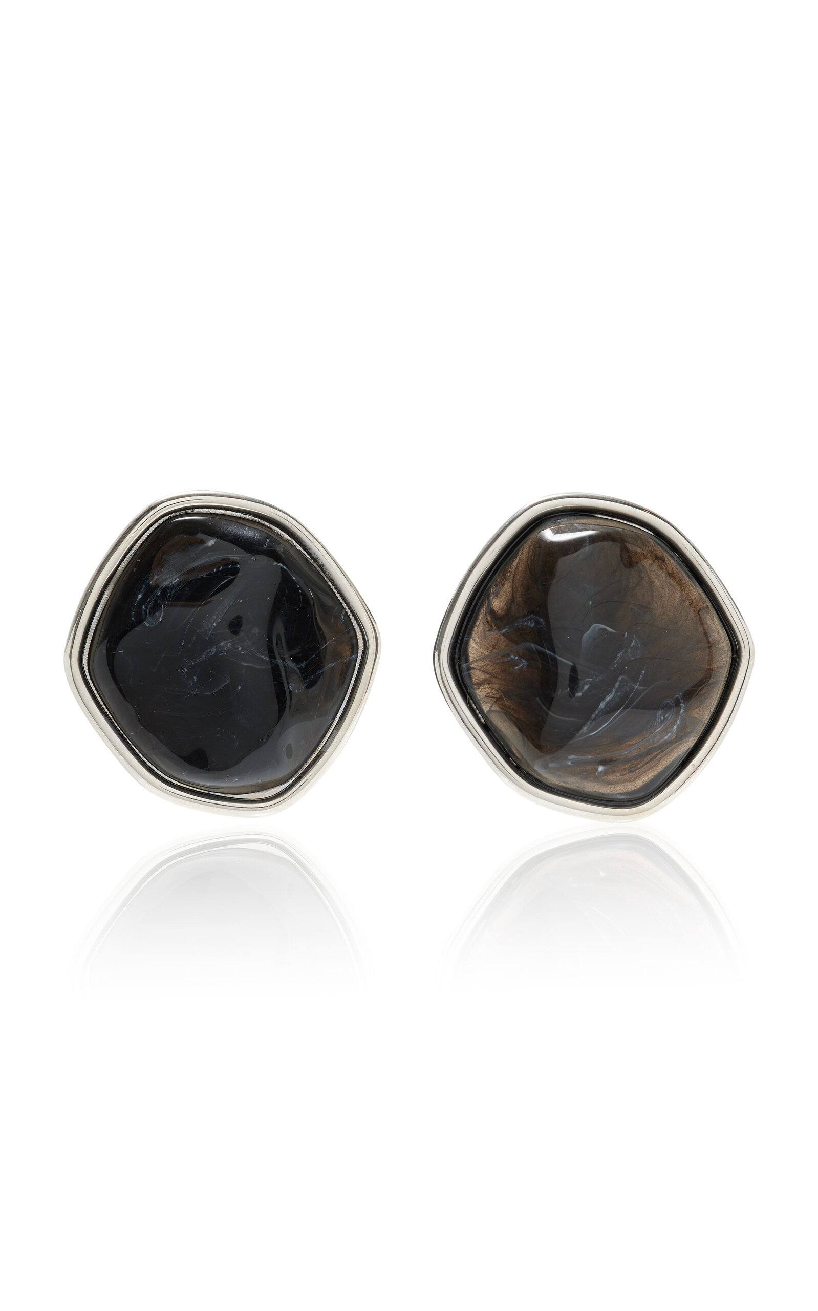 Metal Trimmed Resin Earrings