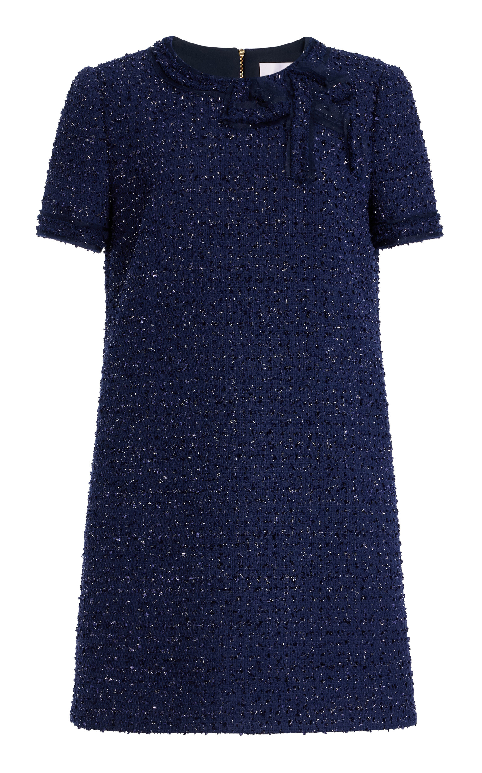 Embellished Tweed Mini Dress