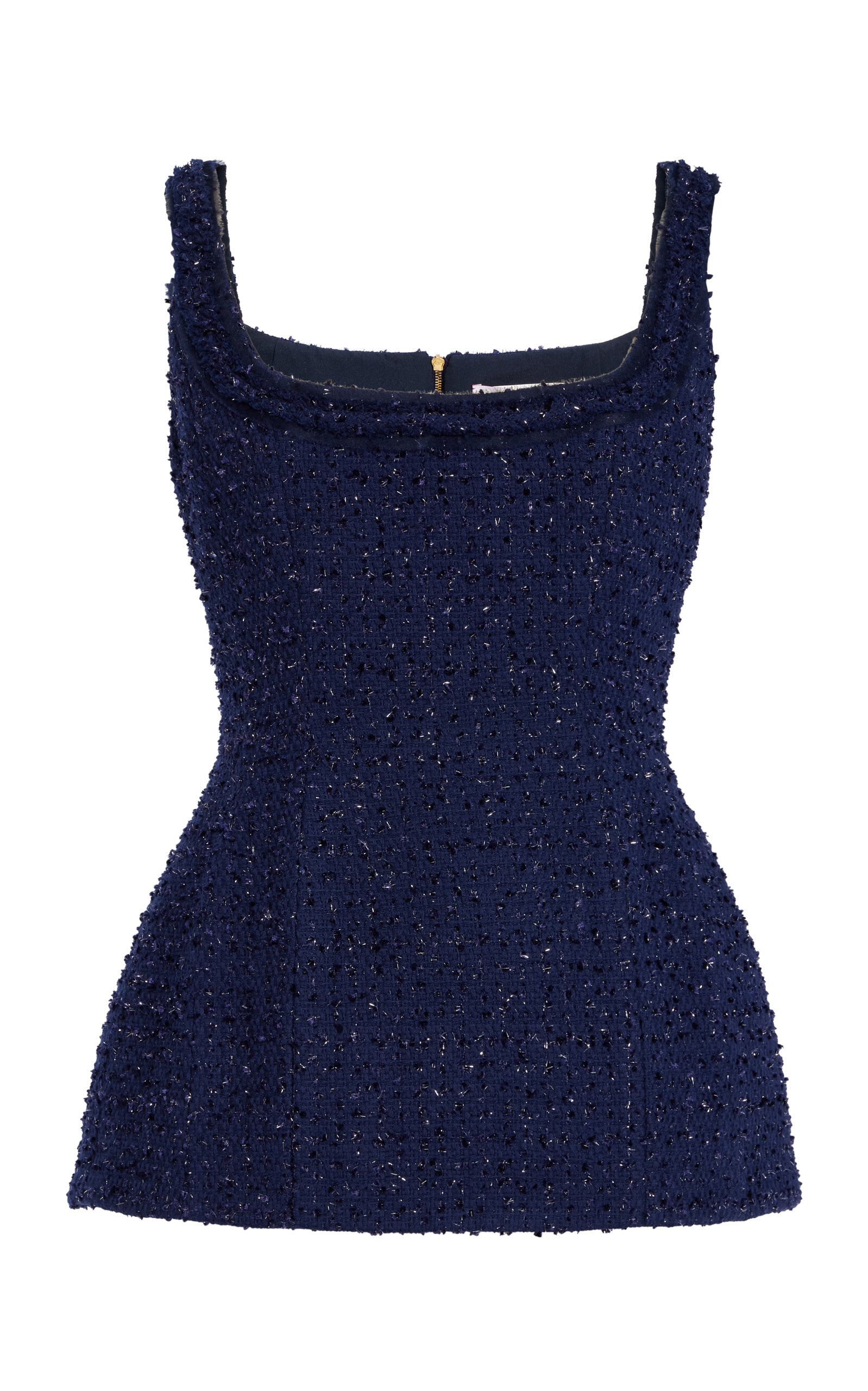 Embellished Bouclé Peplum Top