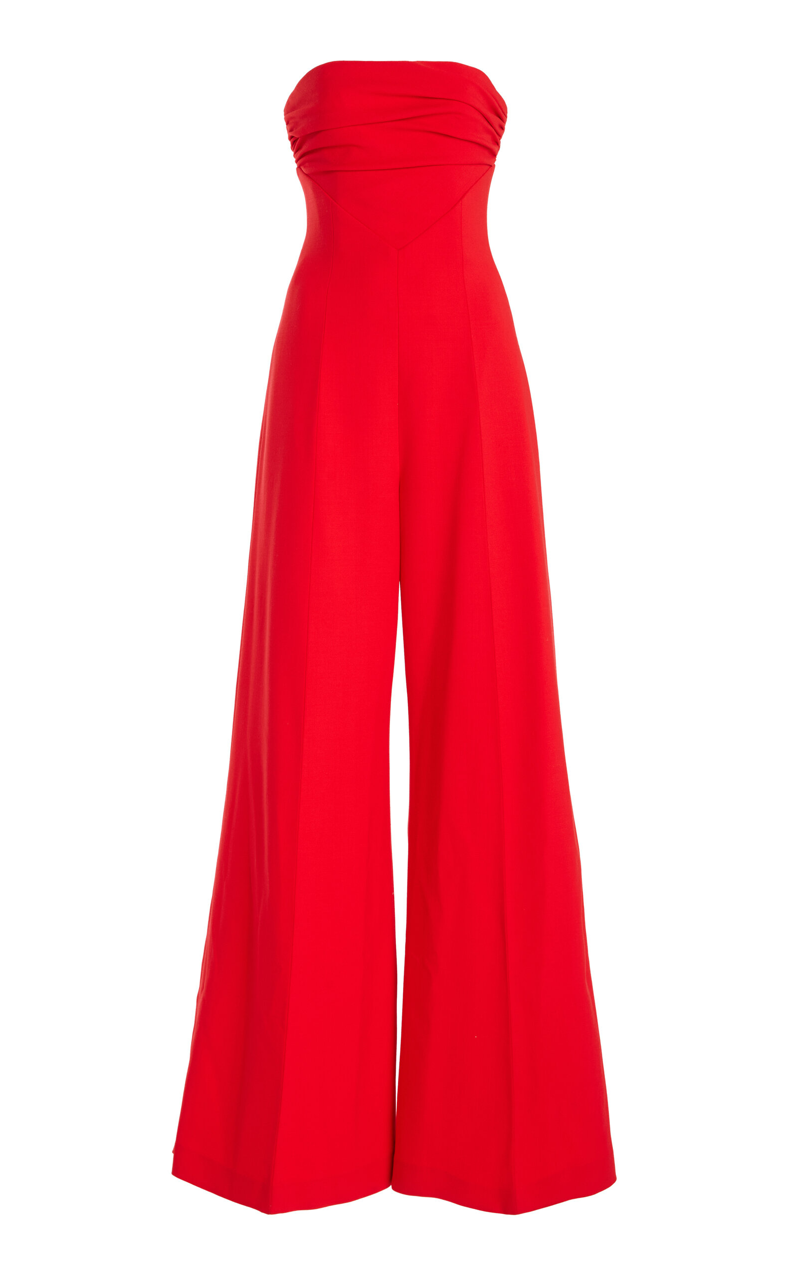 Strapless Bi-Stretch Wool Jumpsuit