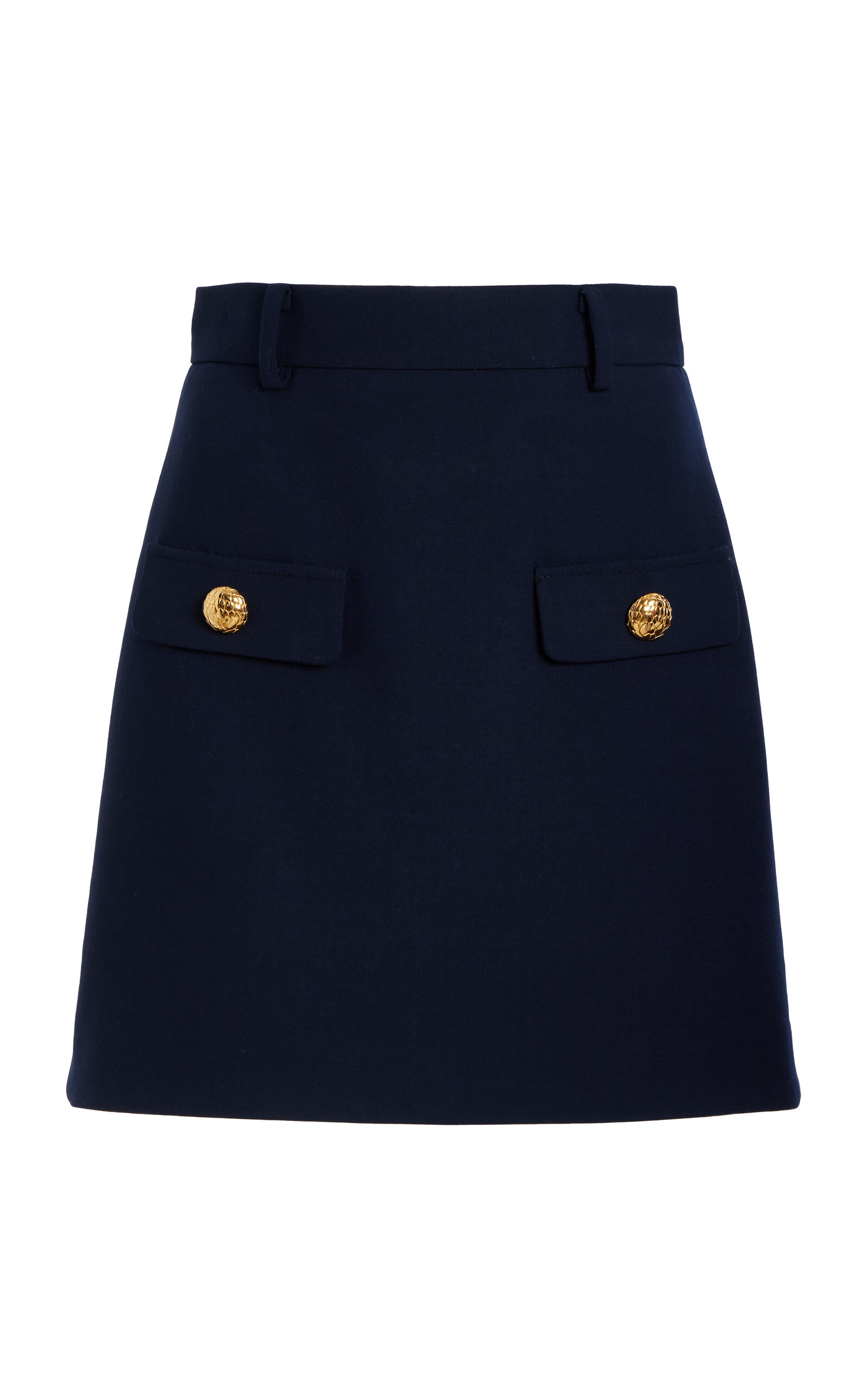 Stretch-Wool Mini Skirt