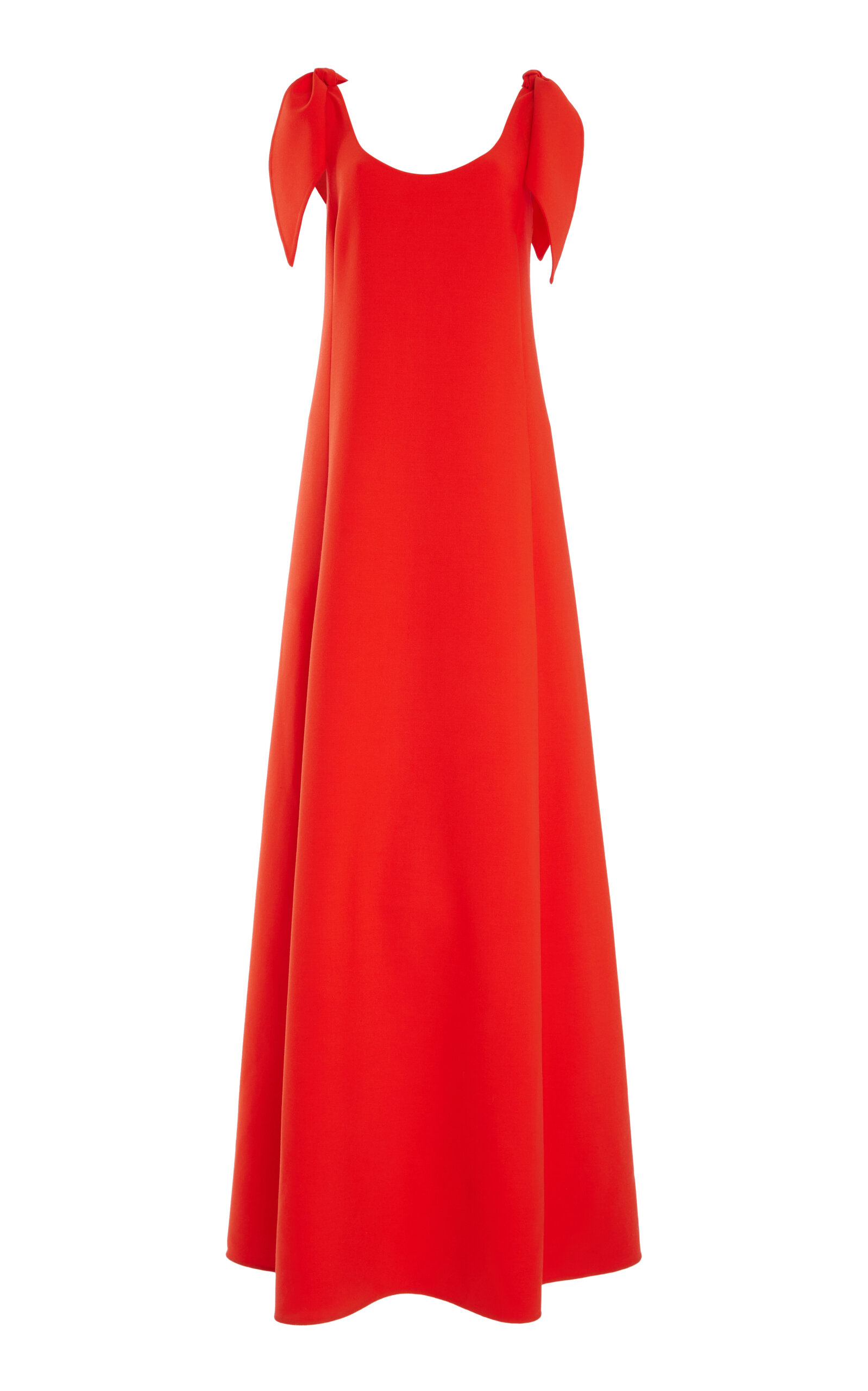 Tie-Detailed Stretch-Cady Gown