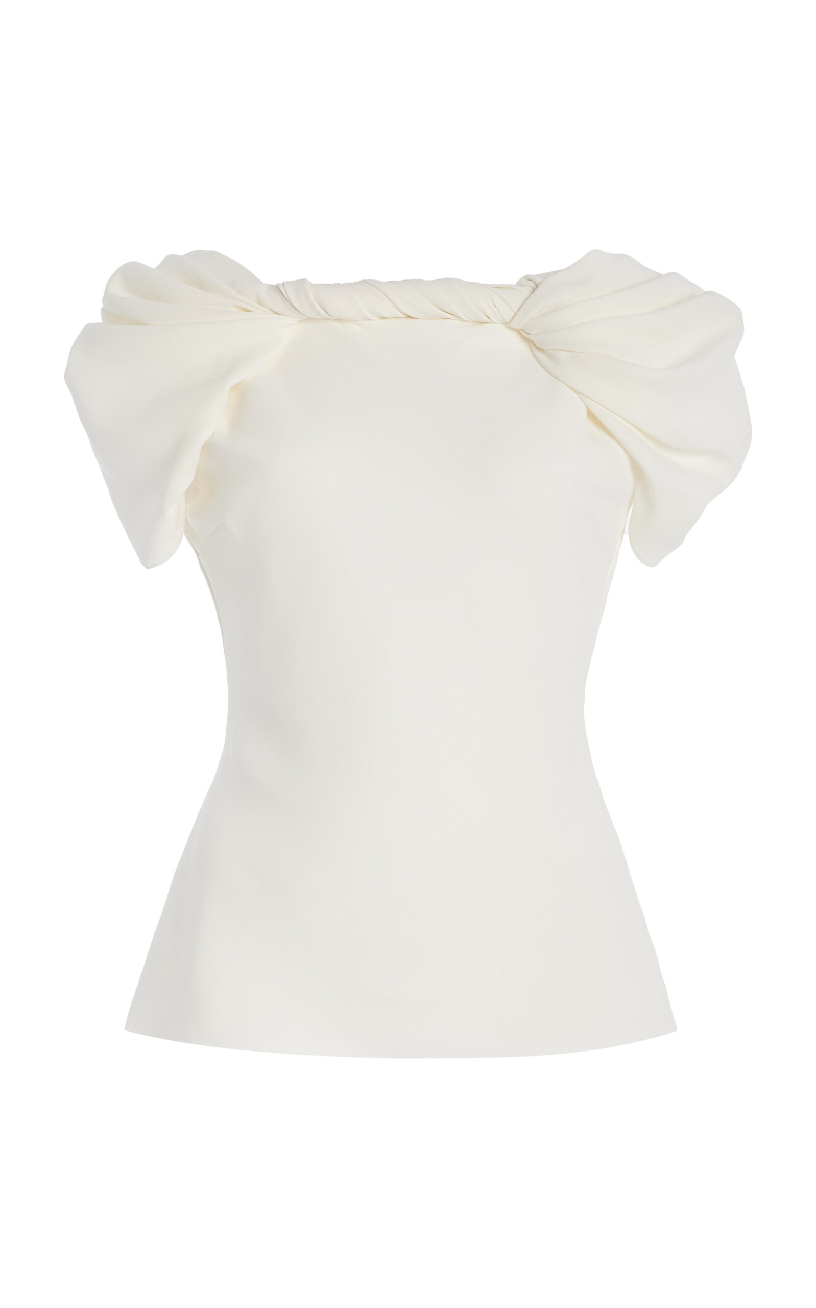 Draped Stretch-Silk Top