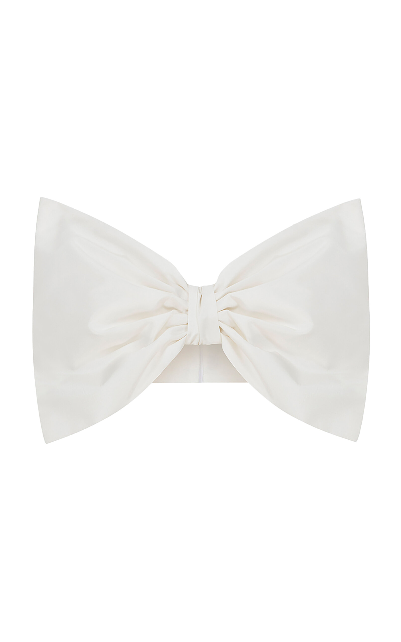 . Cate Taffeta Bow Crop Top