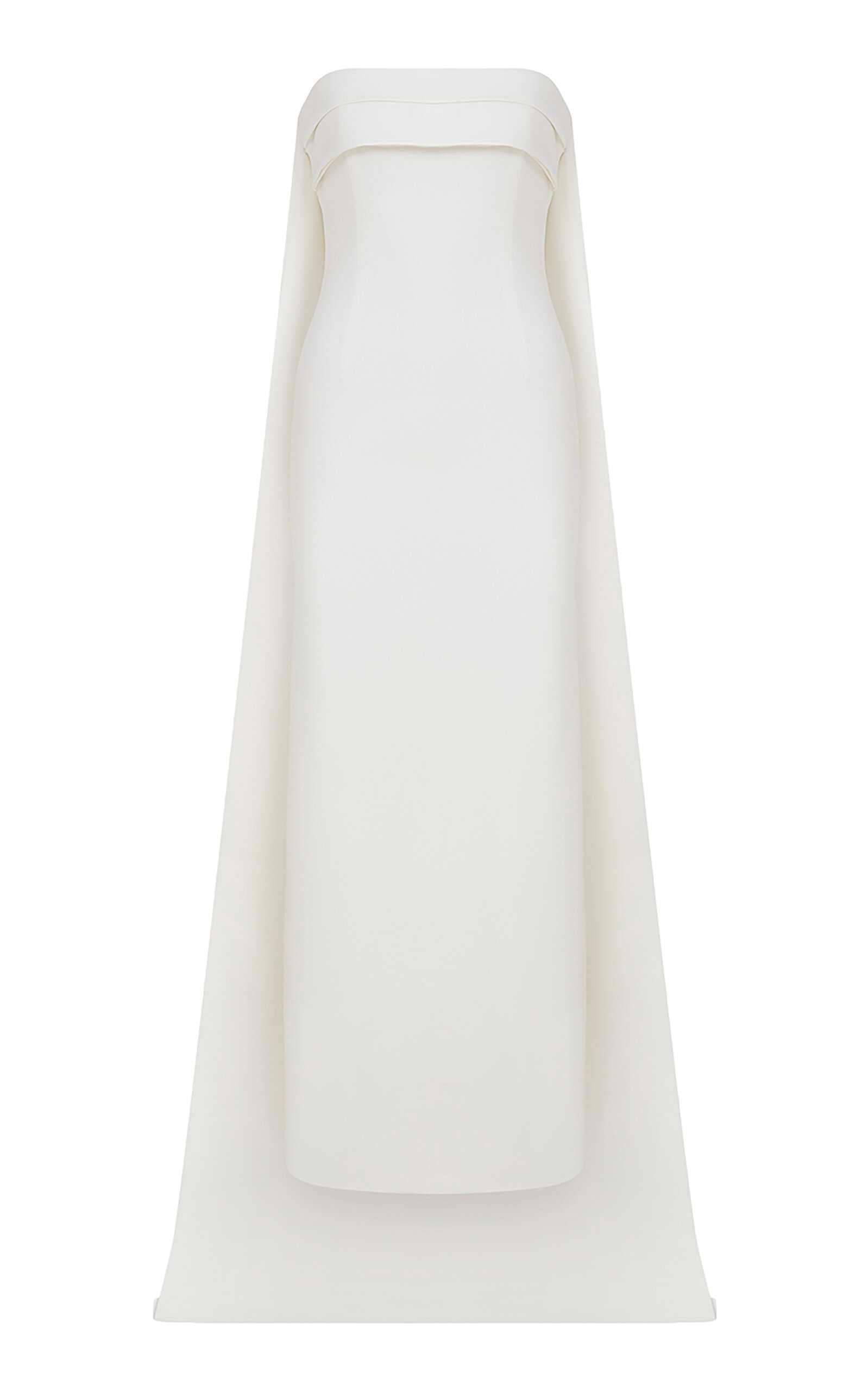 . Arielle Cape-Detailed Crepe Maxi Dress