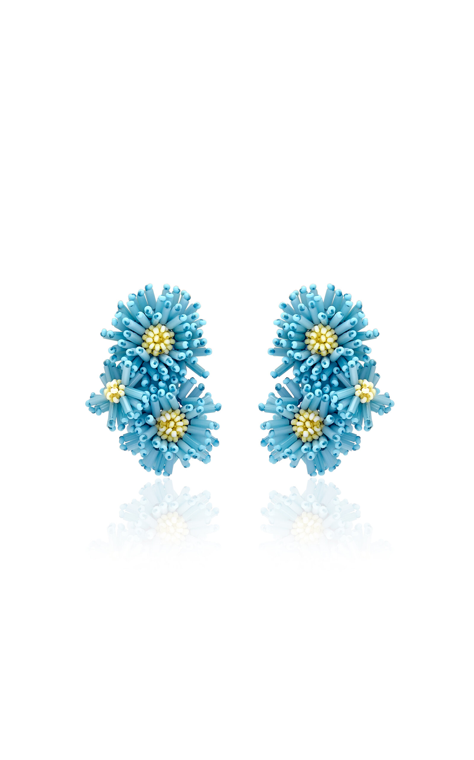 Pompom Flower Stud Earrings