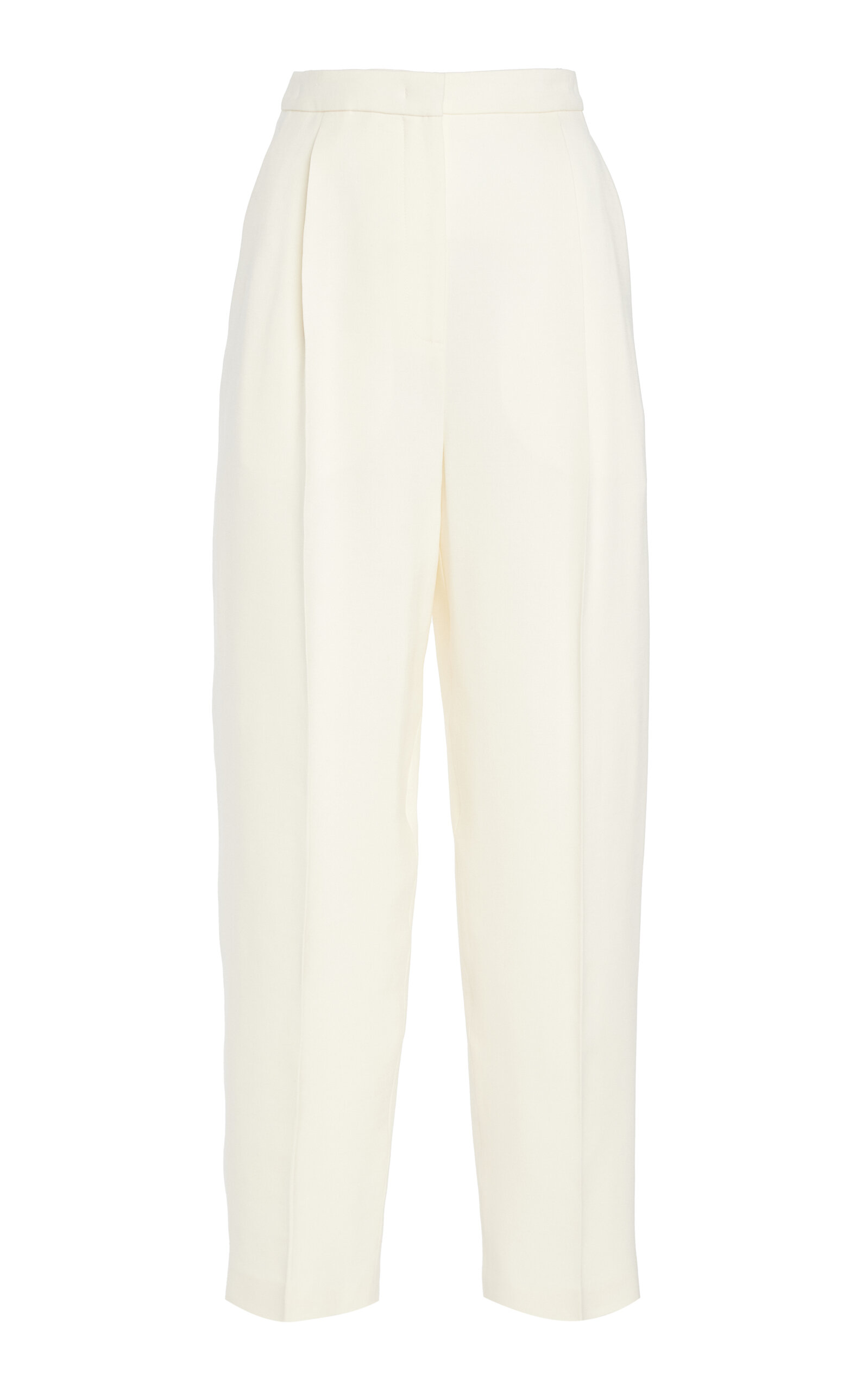 Tapered Wool-Silk Pants