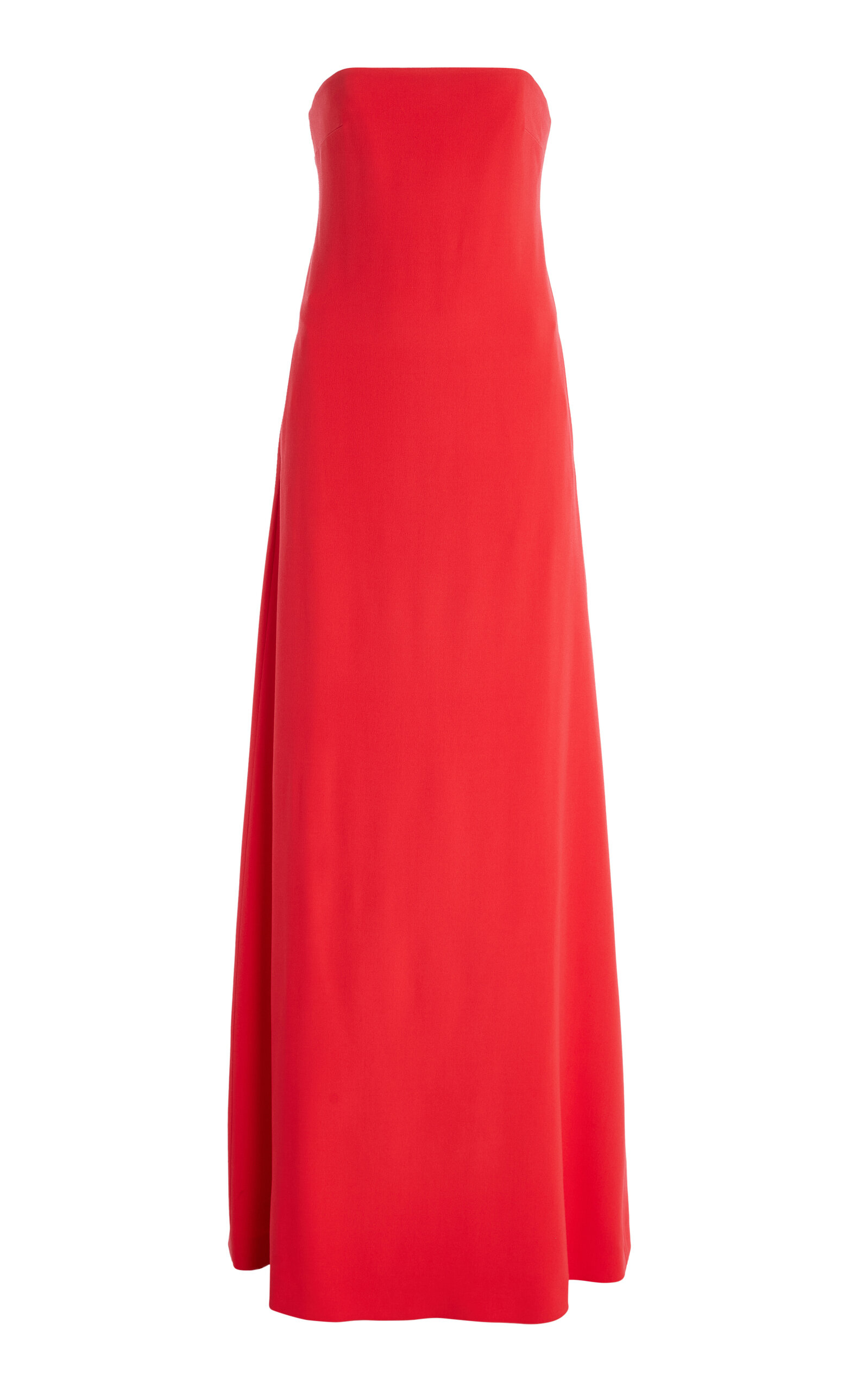 Strapless Wool-Silk Gown