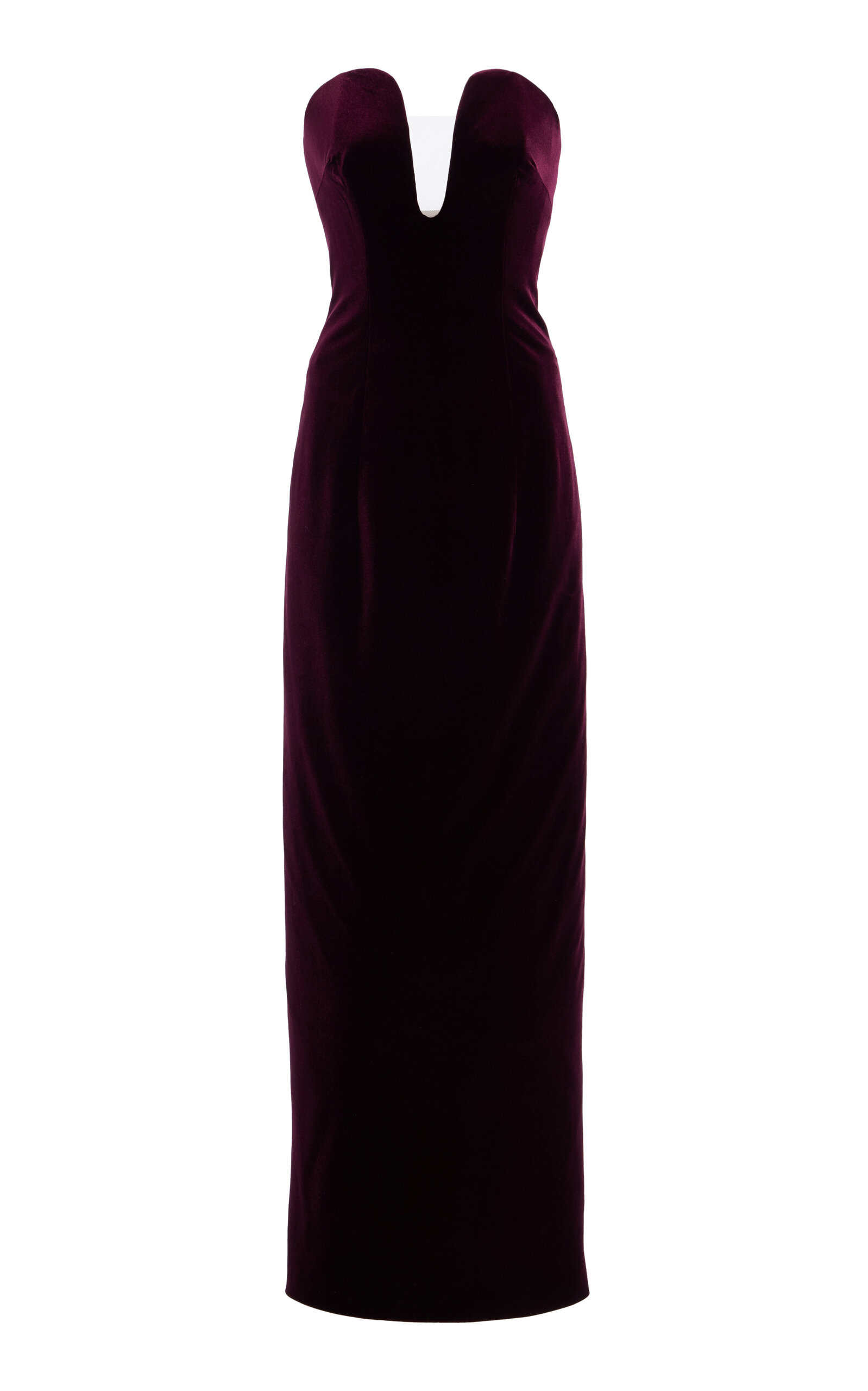 Plunging Stretch-Velvet Gown