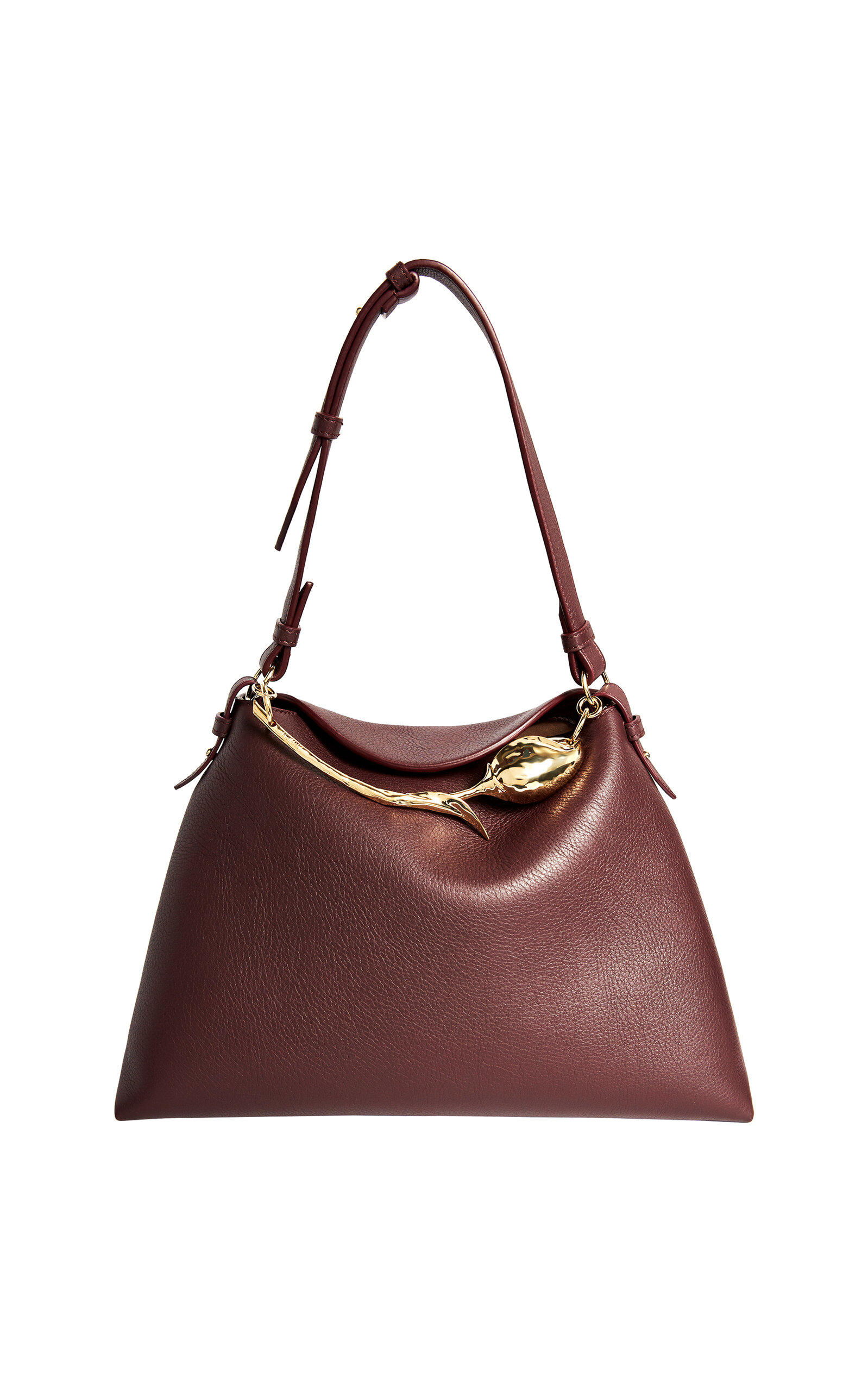 Large Bloom Leather Shoulder Bag