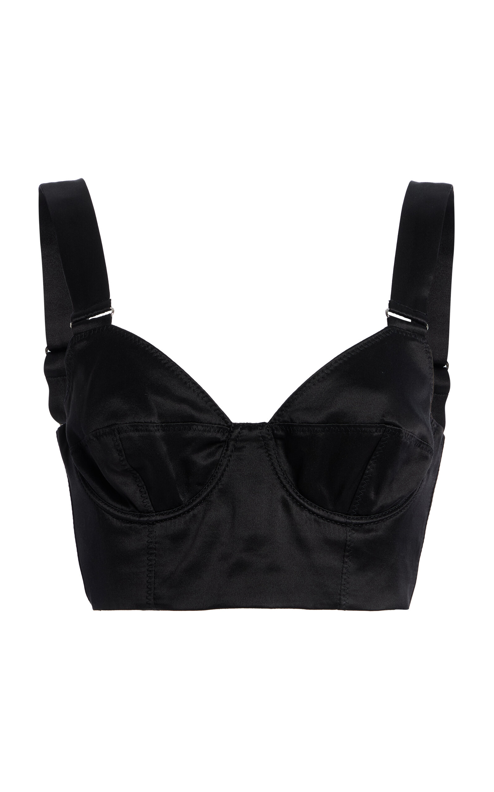 Cropped Silk Bra Top