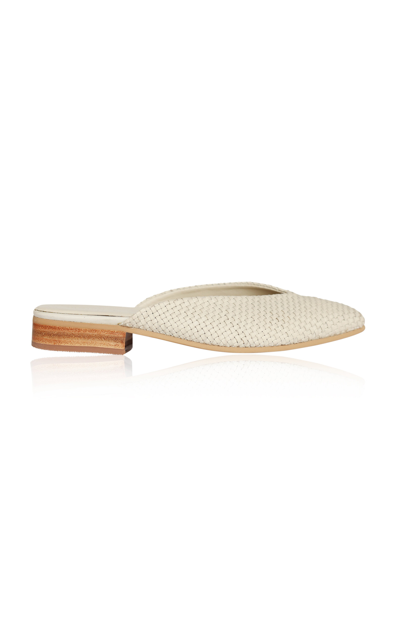 Faye Woven Leather Mules