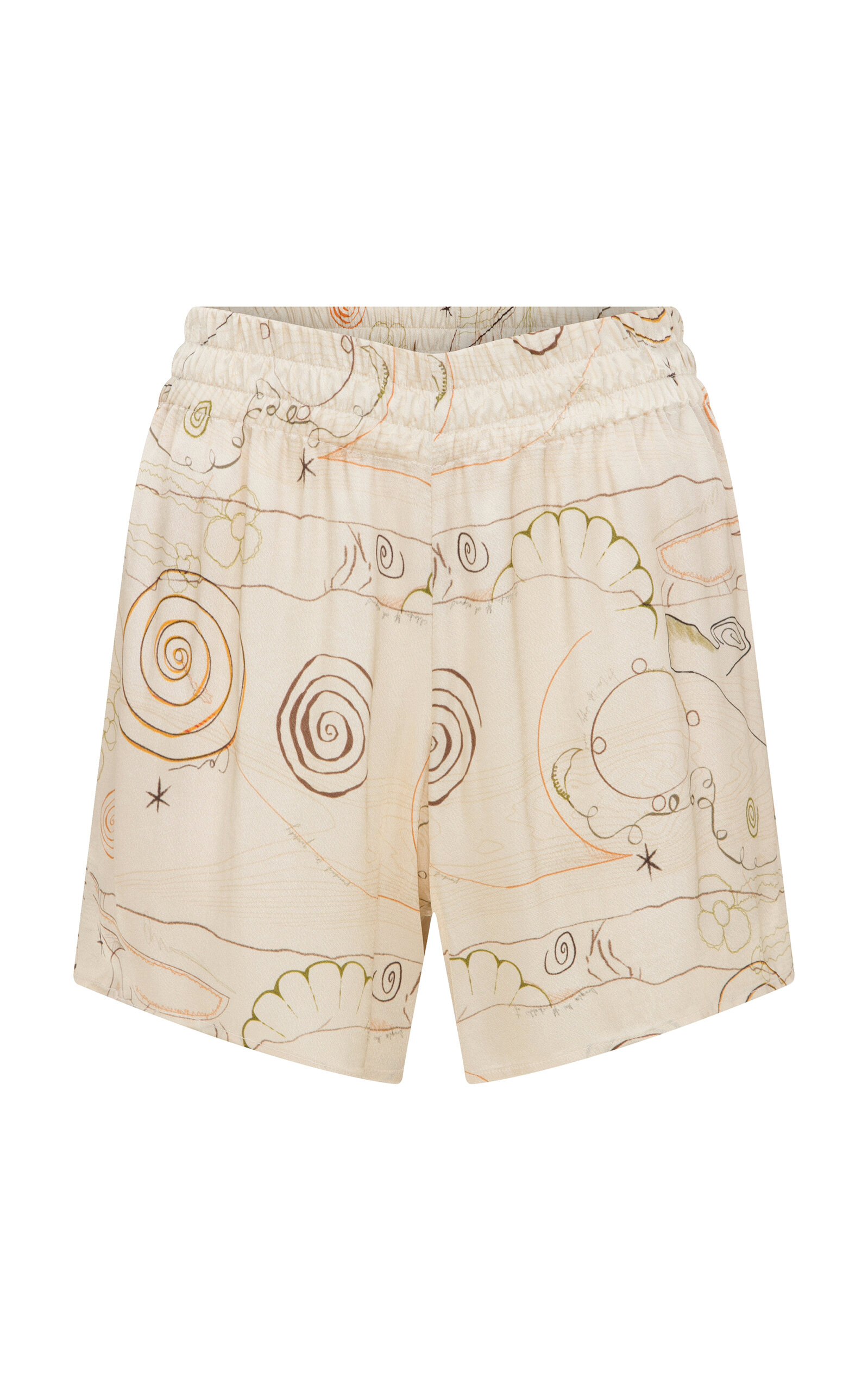 Map Printed Mini Shorts