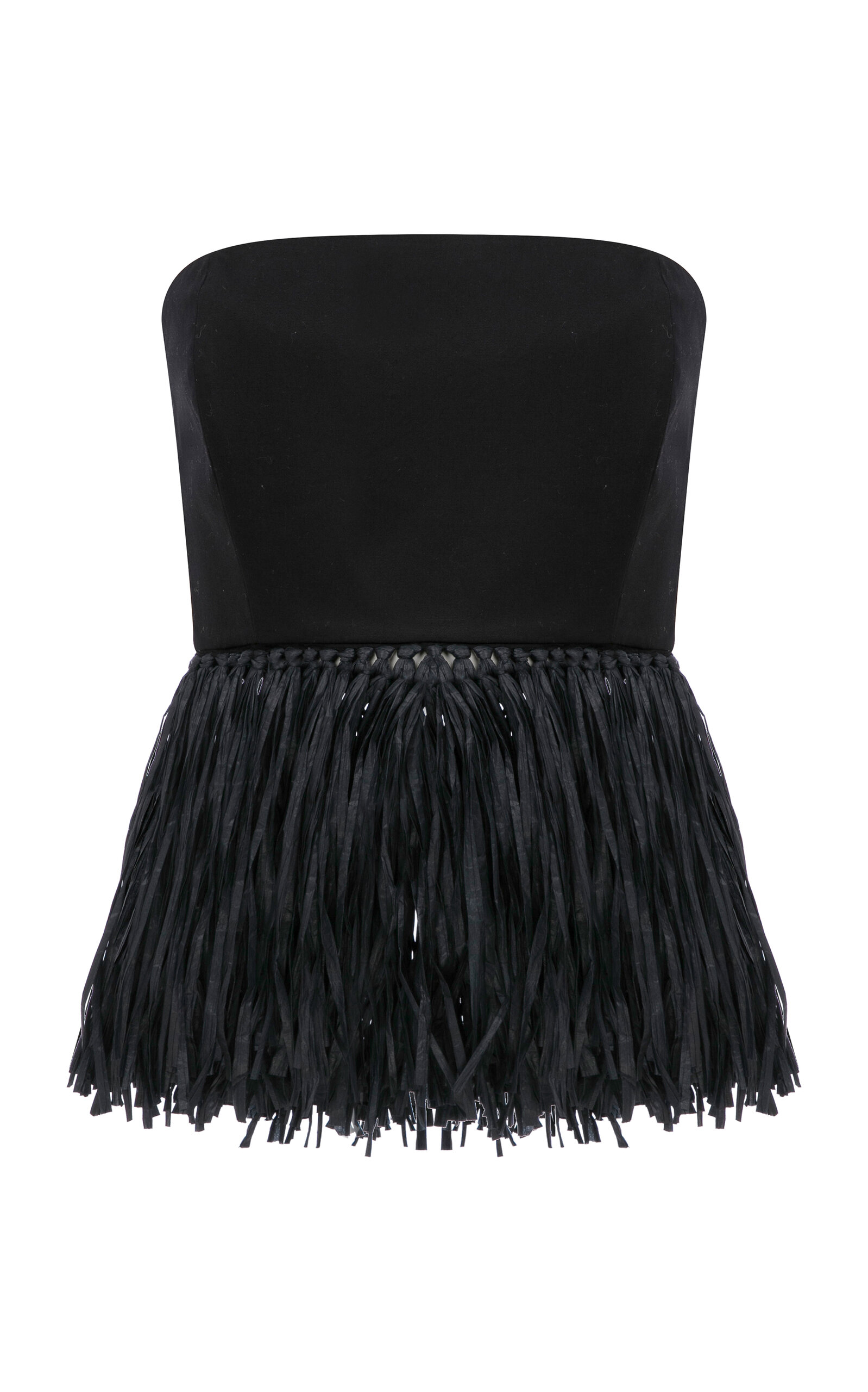 Alora Fringed Peplum Cotton Top