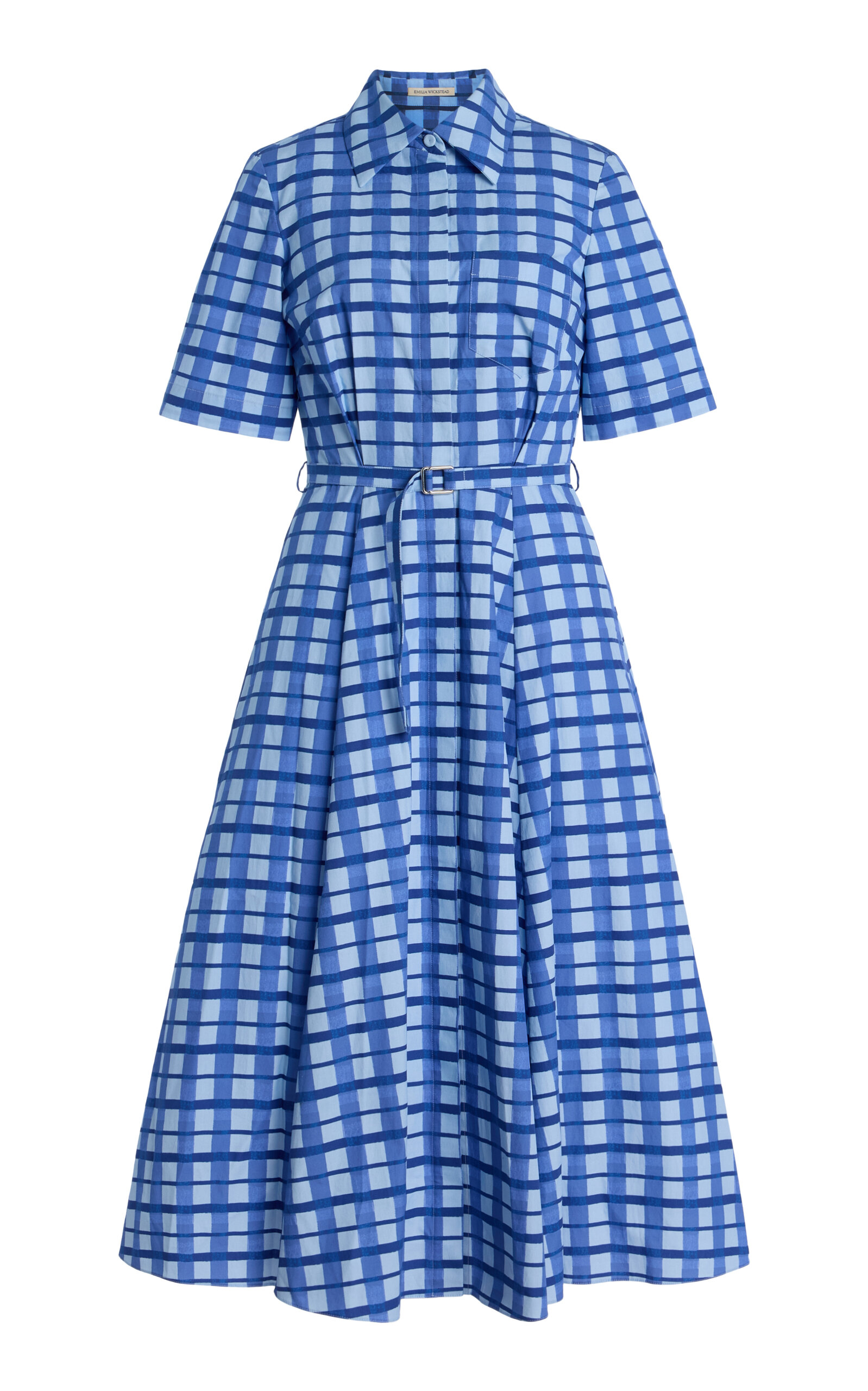 Rubie Gingham Cotton Shirt Dress