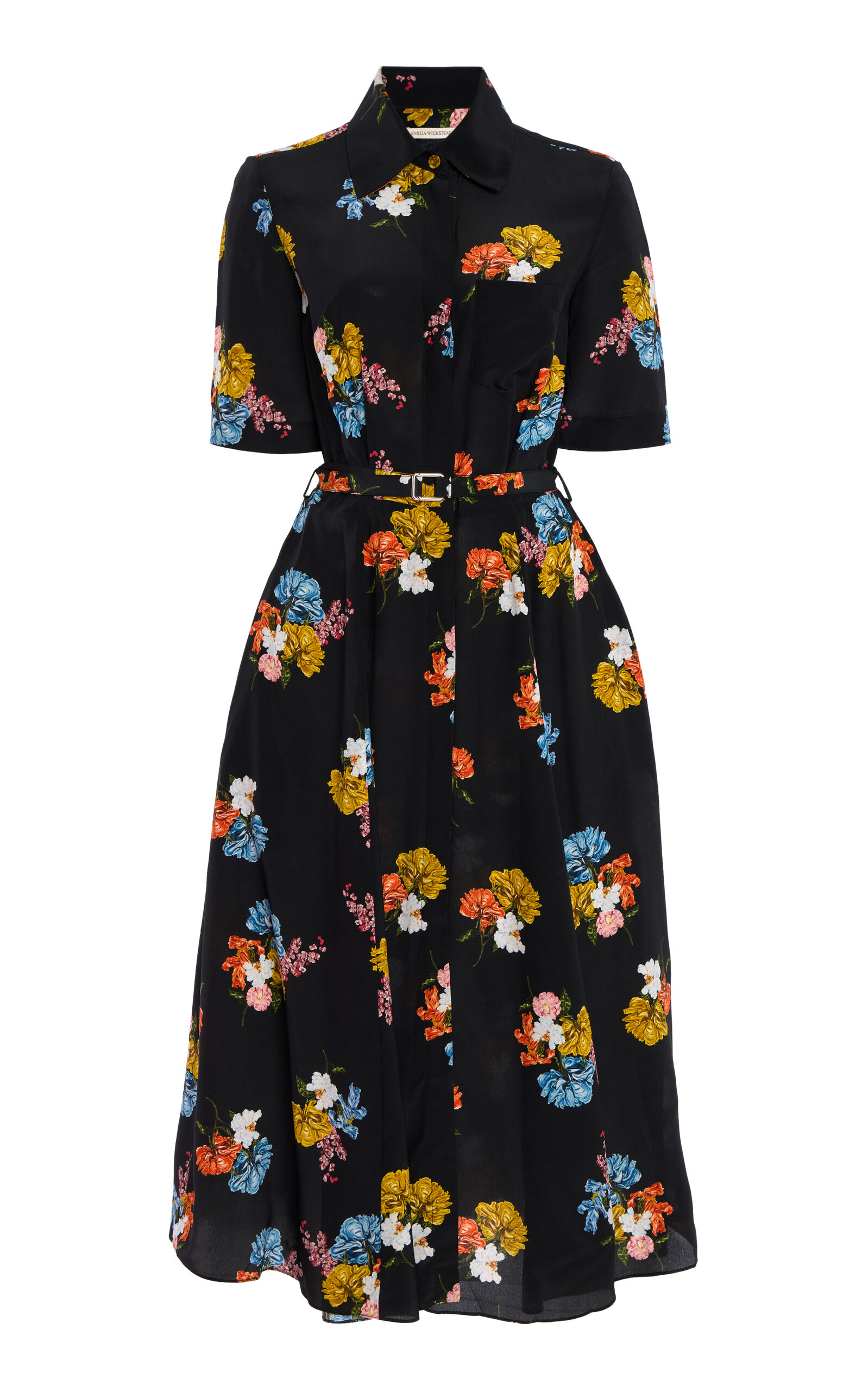 Rubie Floral Silk Dress