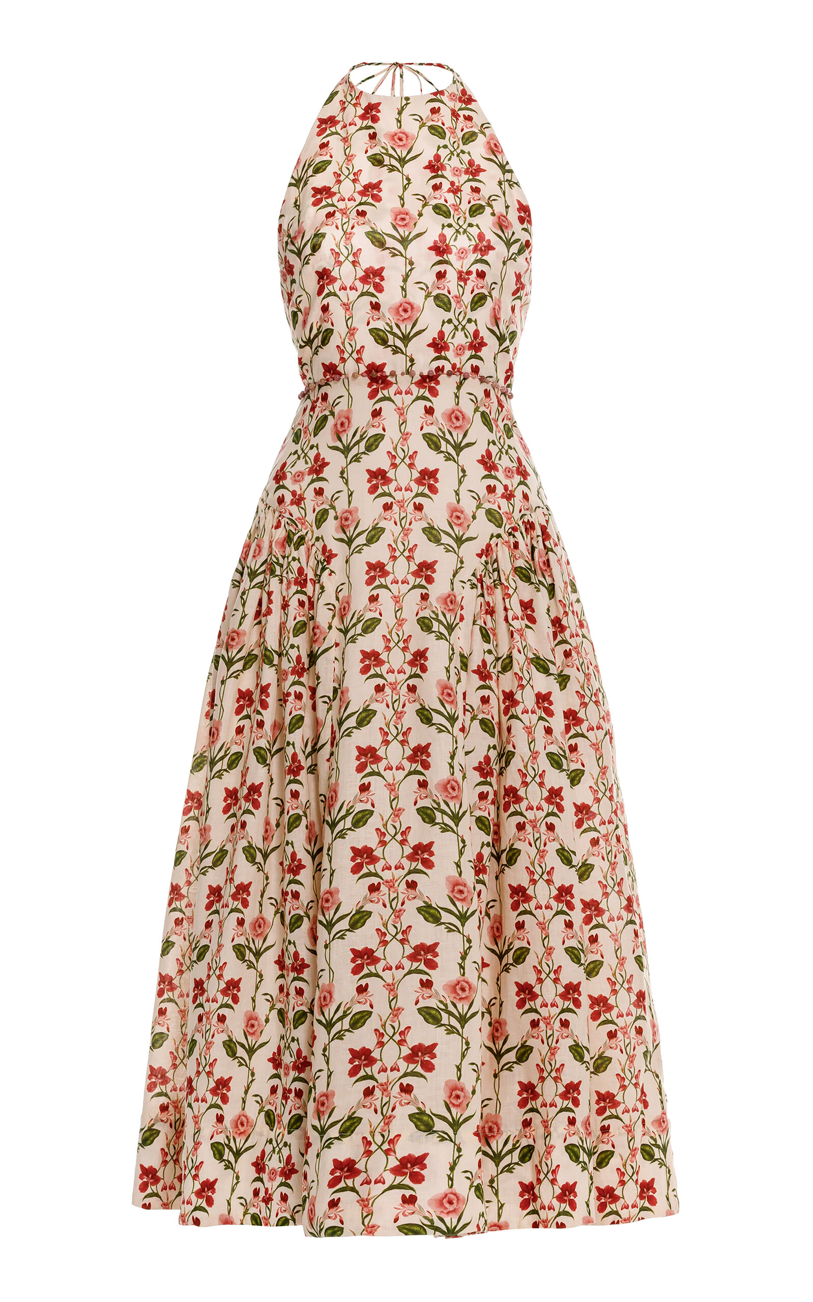 Balsa Floral Cotton Poplin Midi Dress