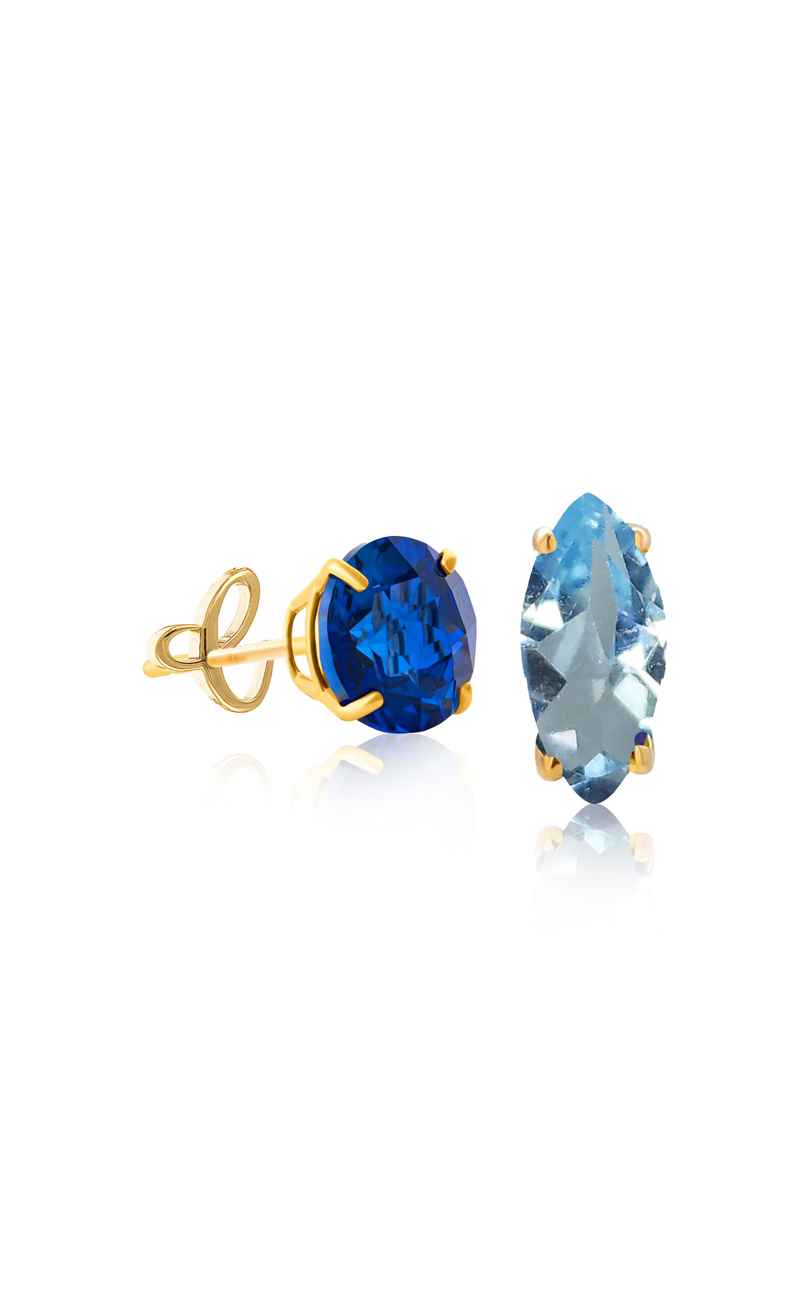 18k Gold Gem Studs