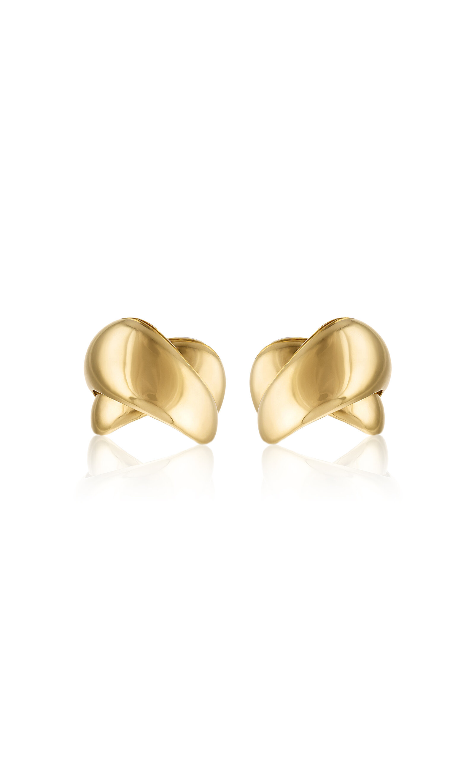 18k Gold Criss Cross Suspender Studs