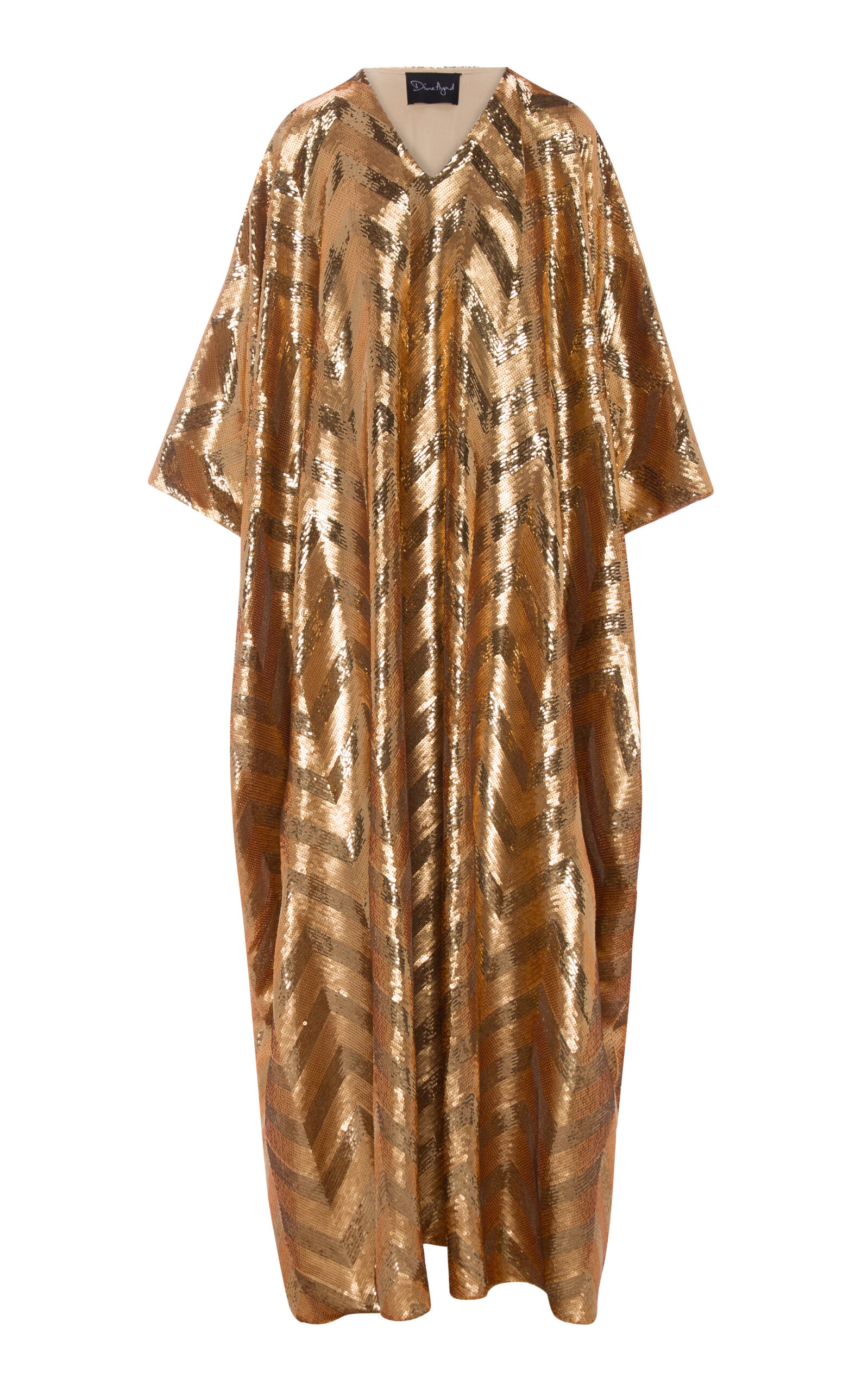 Metallic Chevron Kaftan