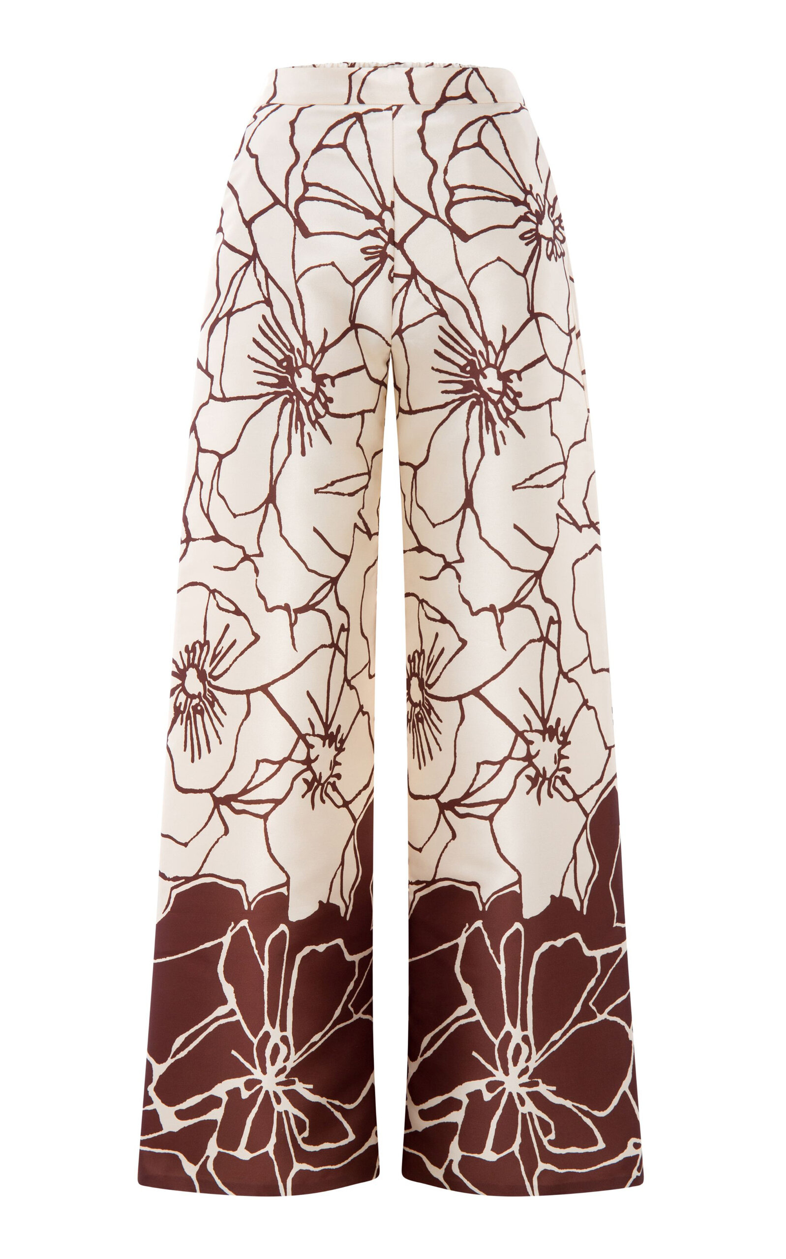 Floral Printed Wide-Legged Trousers