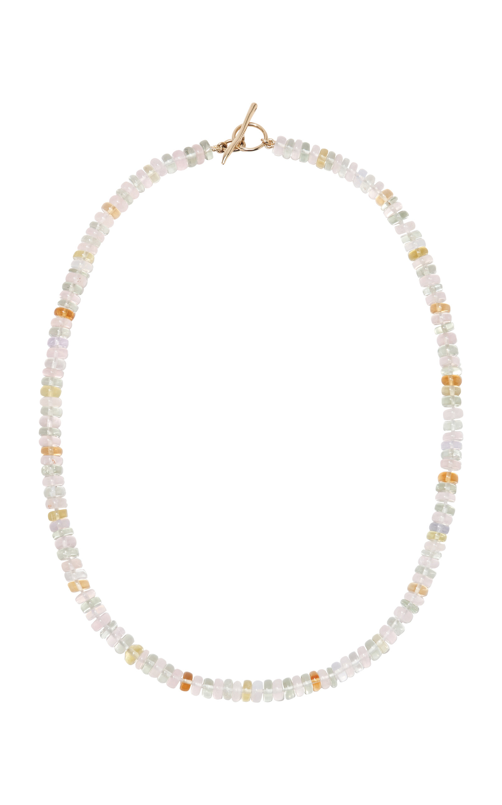 Mixed Semiprecious Stone and 14K Gold Necklace