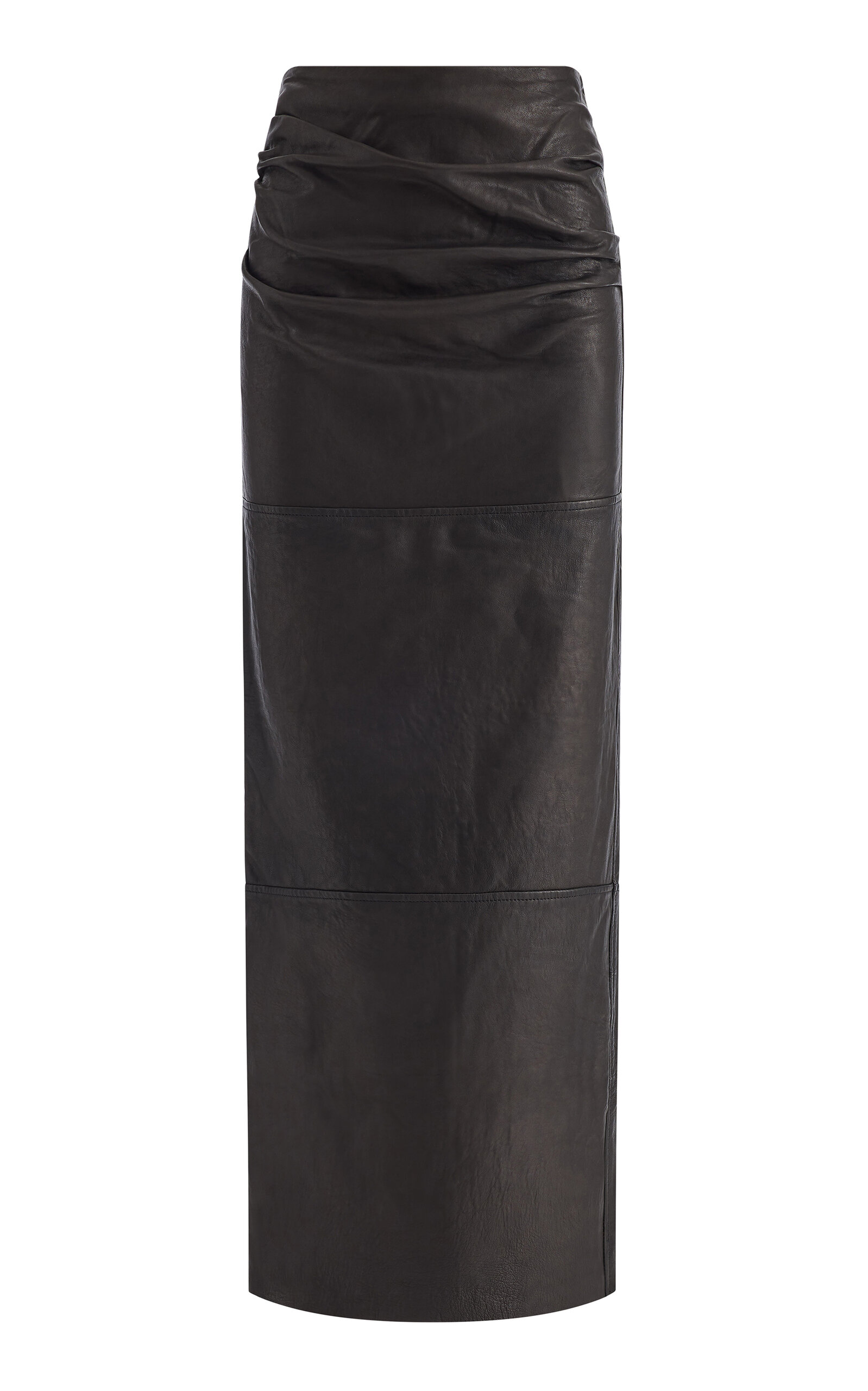 Operate Leather Pencil Midi Skirt