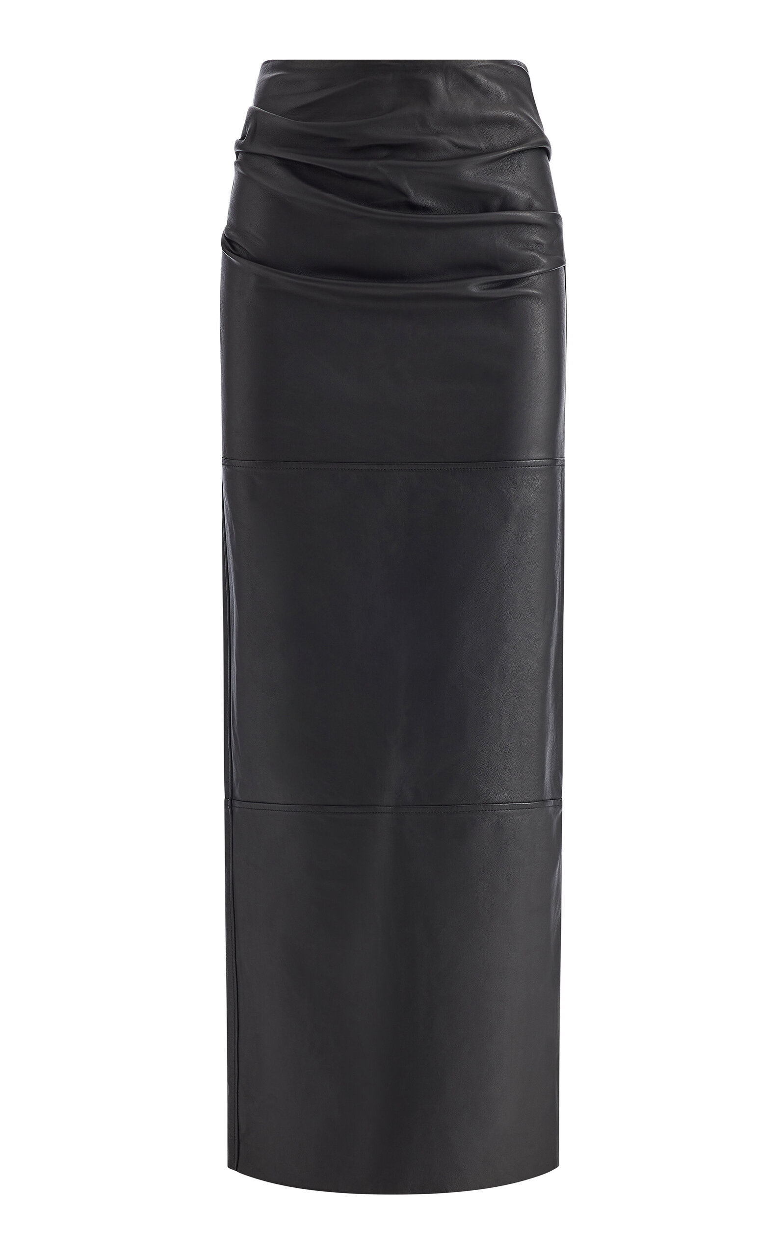 Operate Leather Pencil Midi Skirt