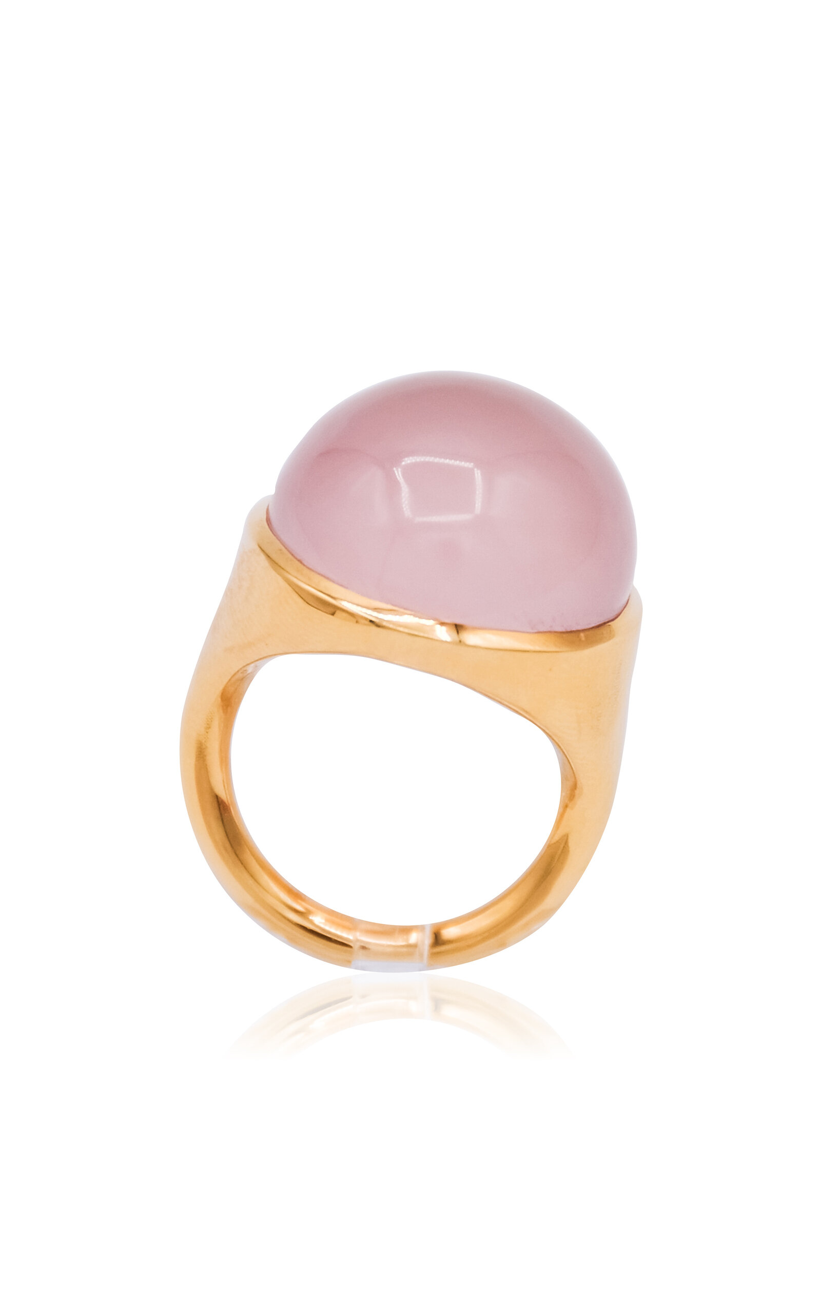 18k Gold Ring with Rose Quartz