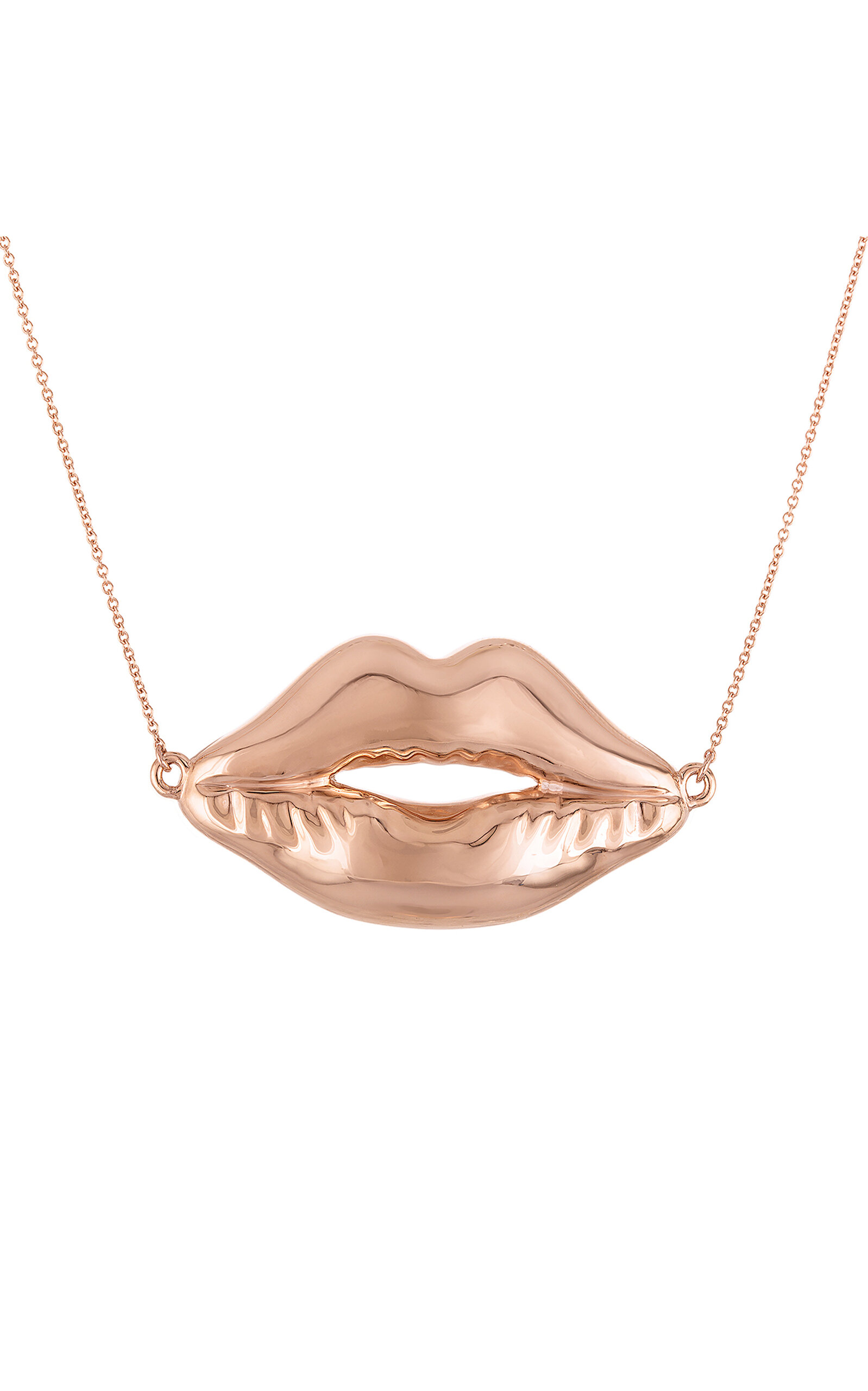 18k Gold Chain with Lip Pendant