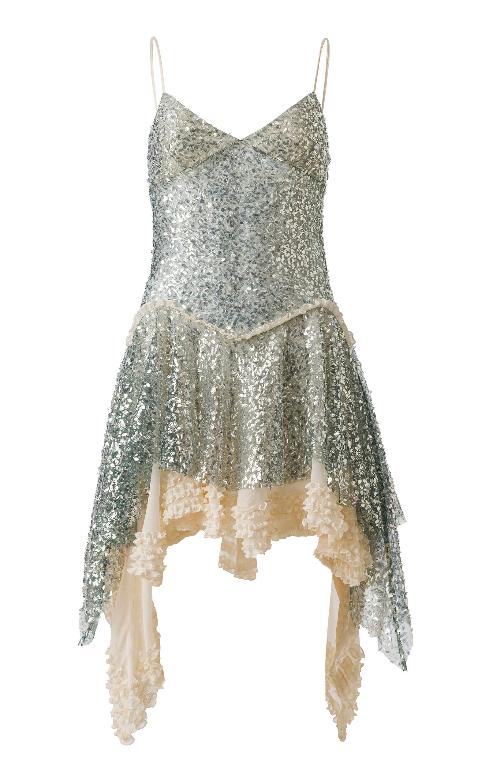 SIEDRÉS Miley Ruffled Sequined Mini Dress