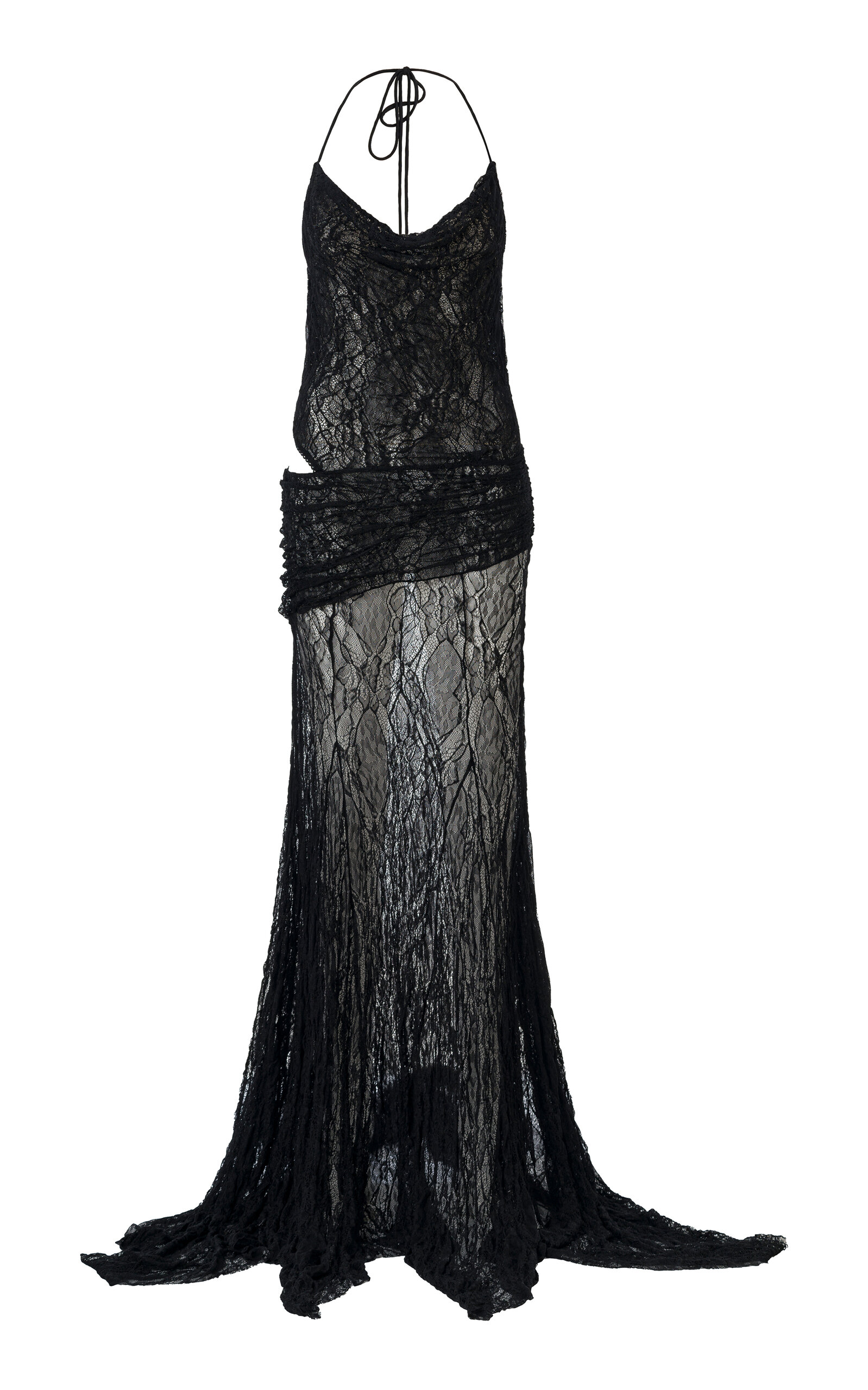 SIEDRÉS Venusia Embellished Cutout Lace Maxi Dress