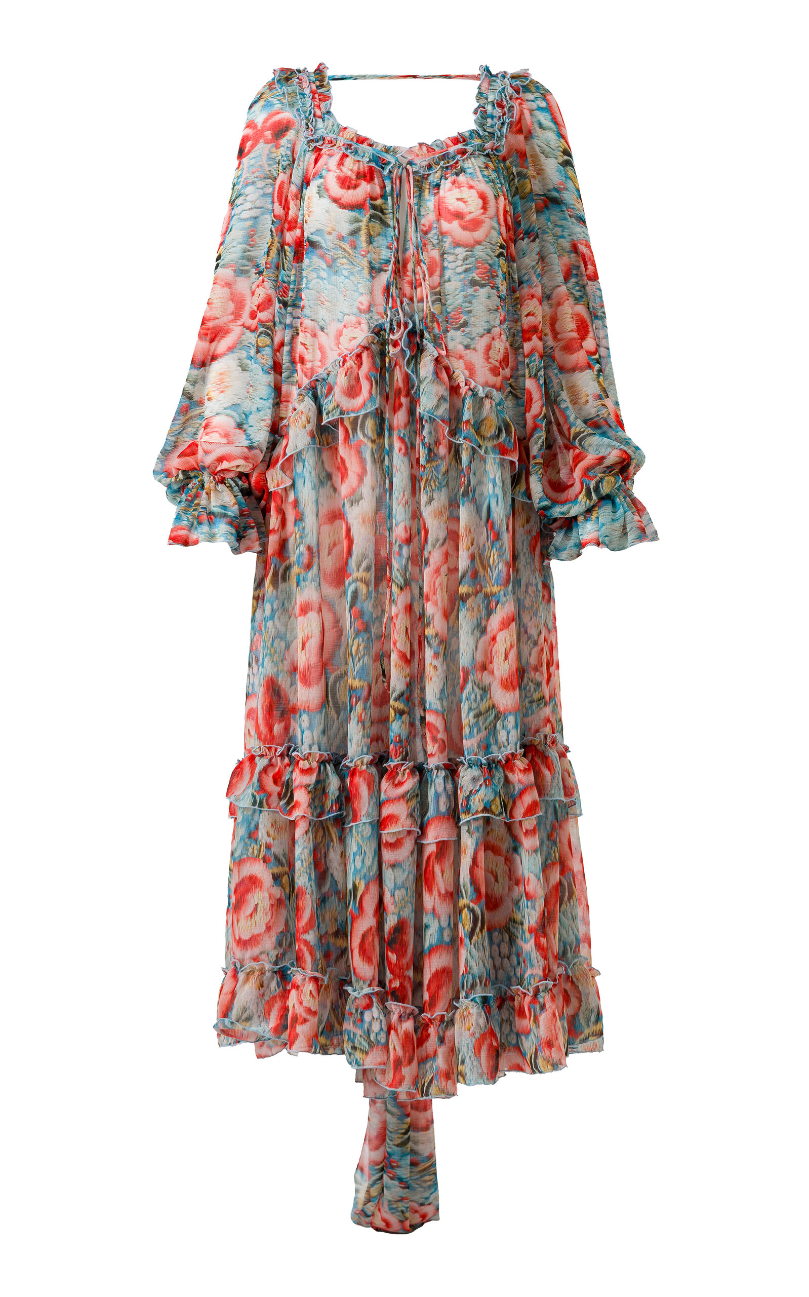 SIEDRÉS Mignon Ruffled Organza Maxi Dress