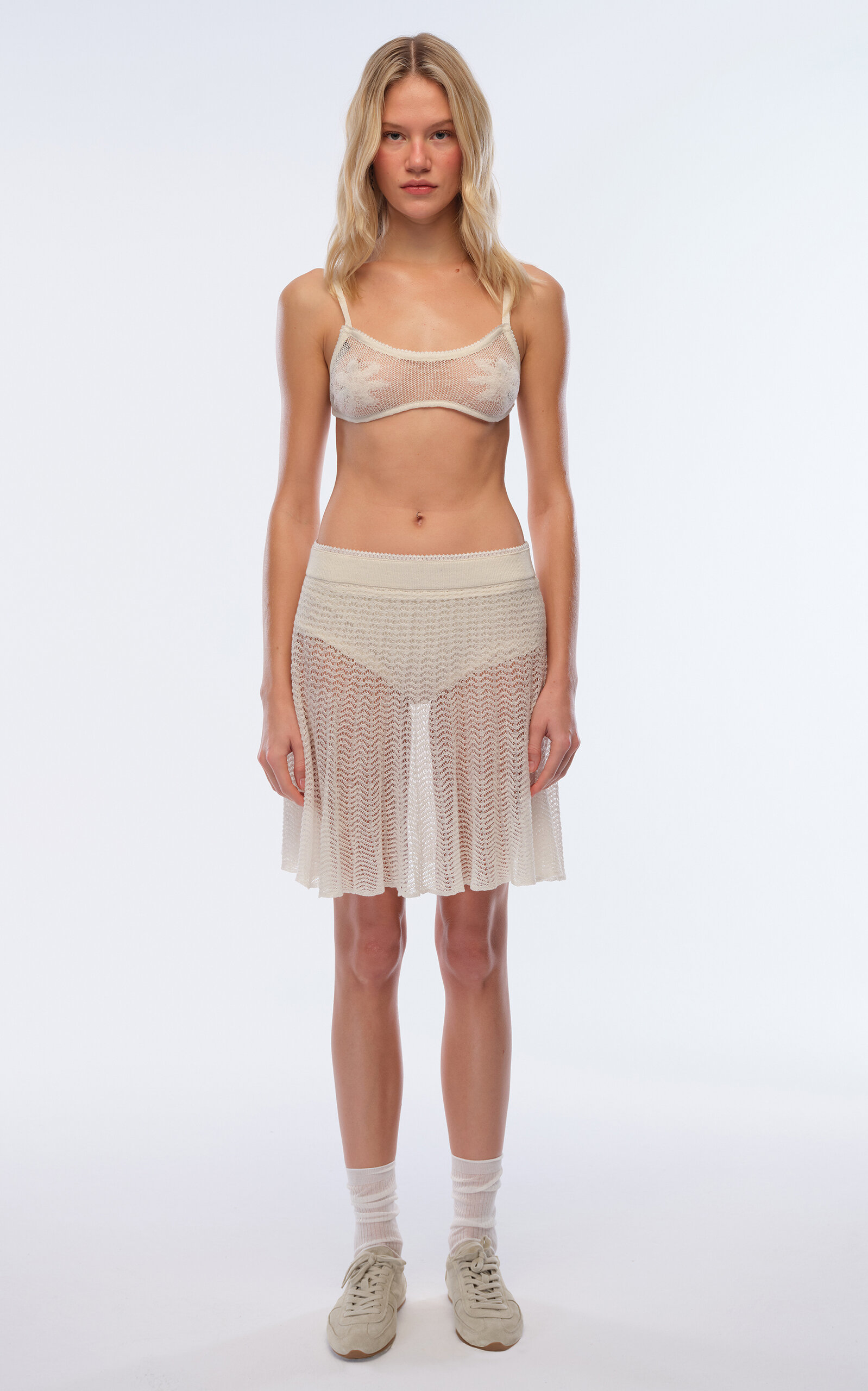 SIEDRÉS Enra Crocheted Linen-Blend Bralette