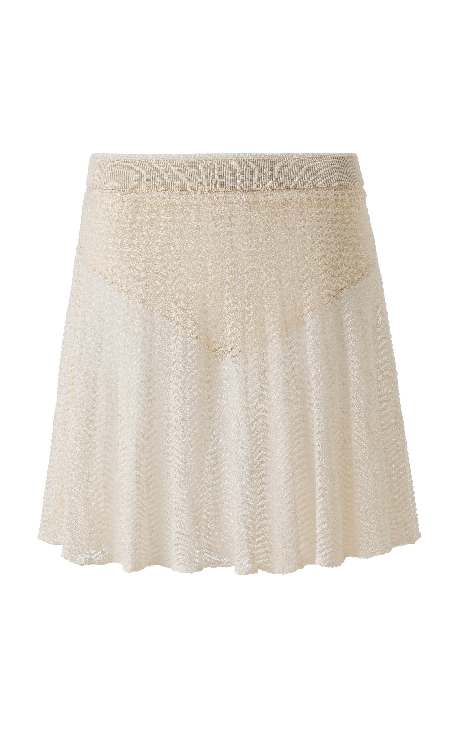 SIEDRÉS Senha Crocheted Linen-Blend Mini Skirt