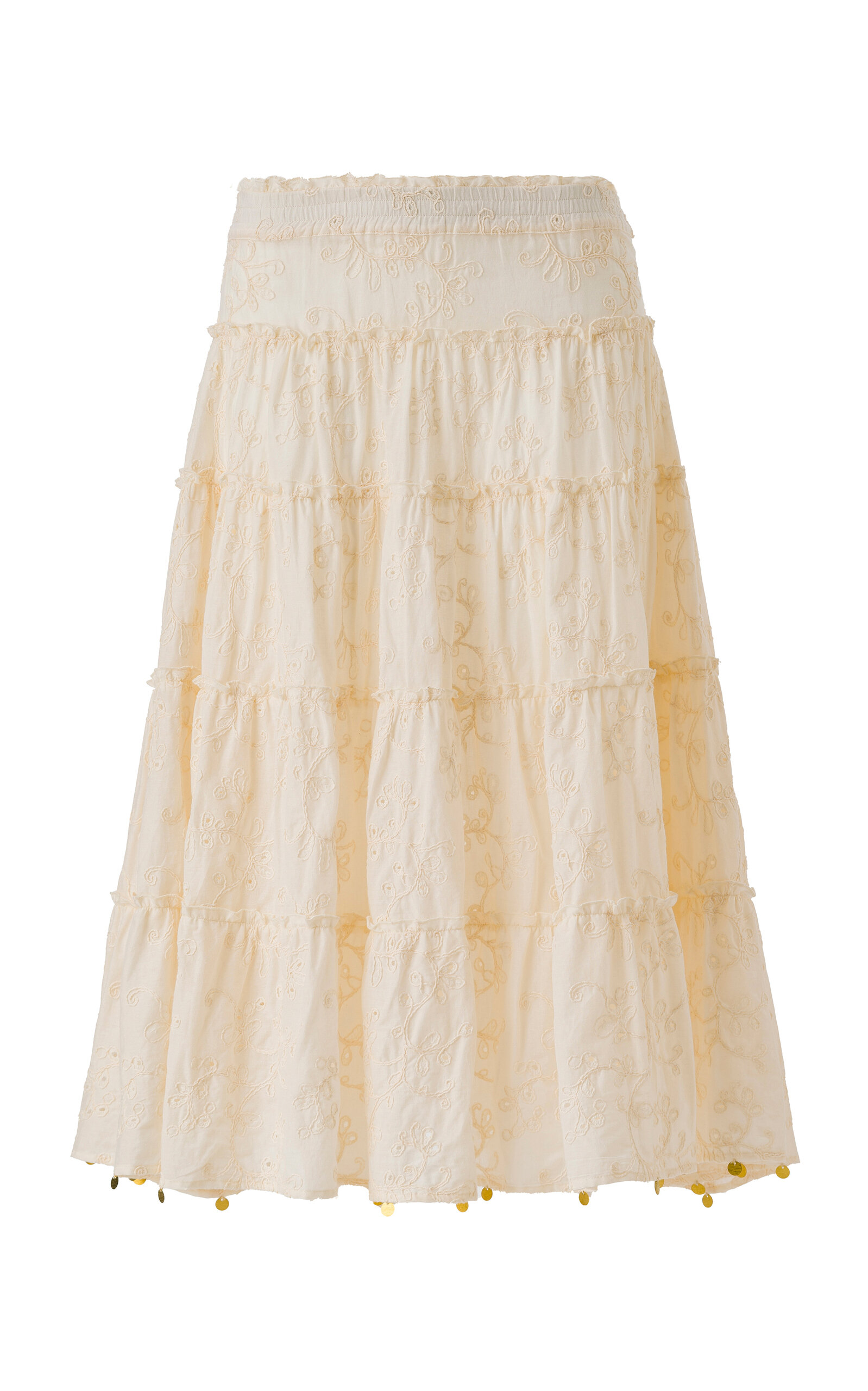 SIEDRÉS Jamie Tiered Broderie Anglaise Maxi Skirt