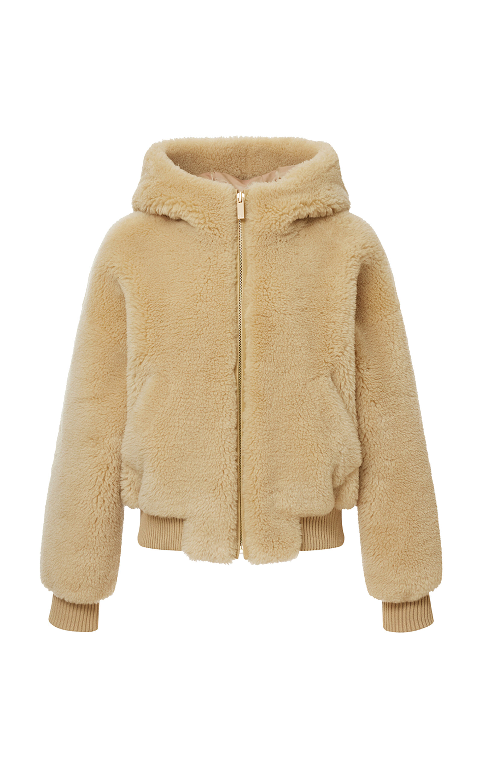 Wool Hooded Bomber Jacket