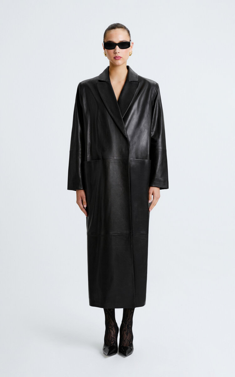 Alba Lambkin Leather Trench